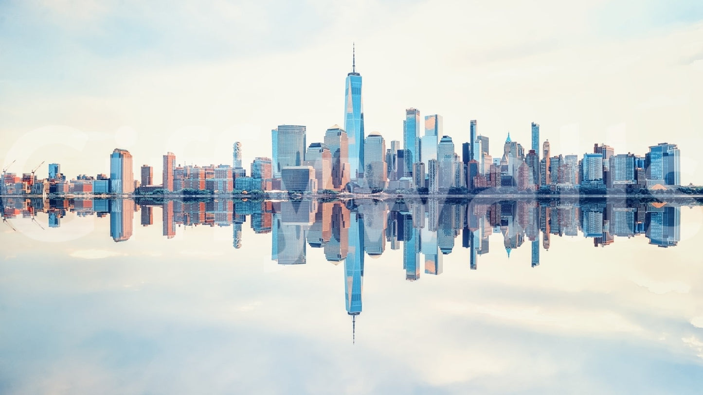 Mirrored Metropolis Wall Mural