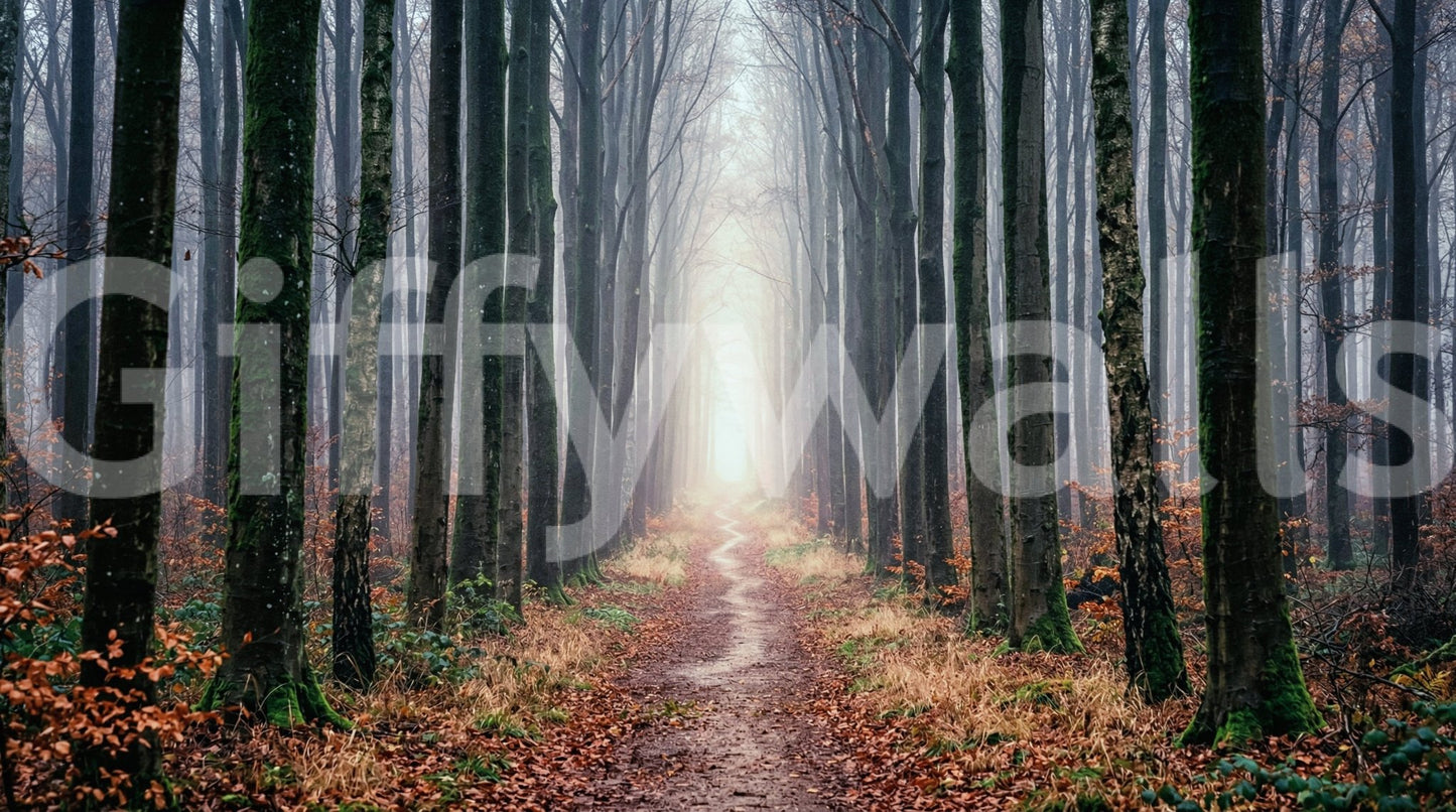 Misty Forest Serenity Wall Mural