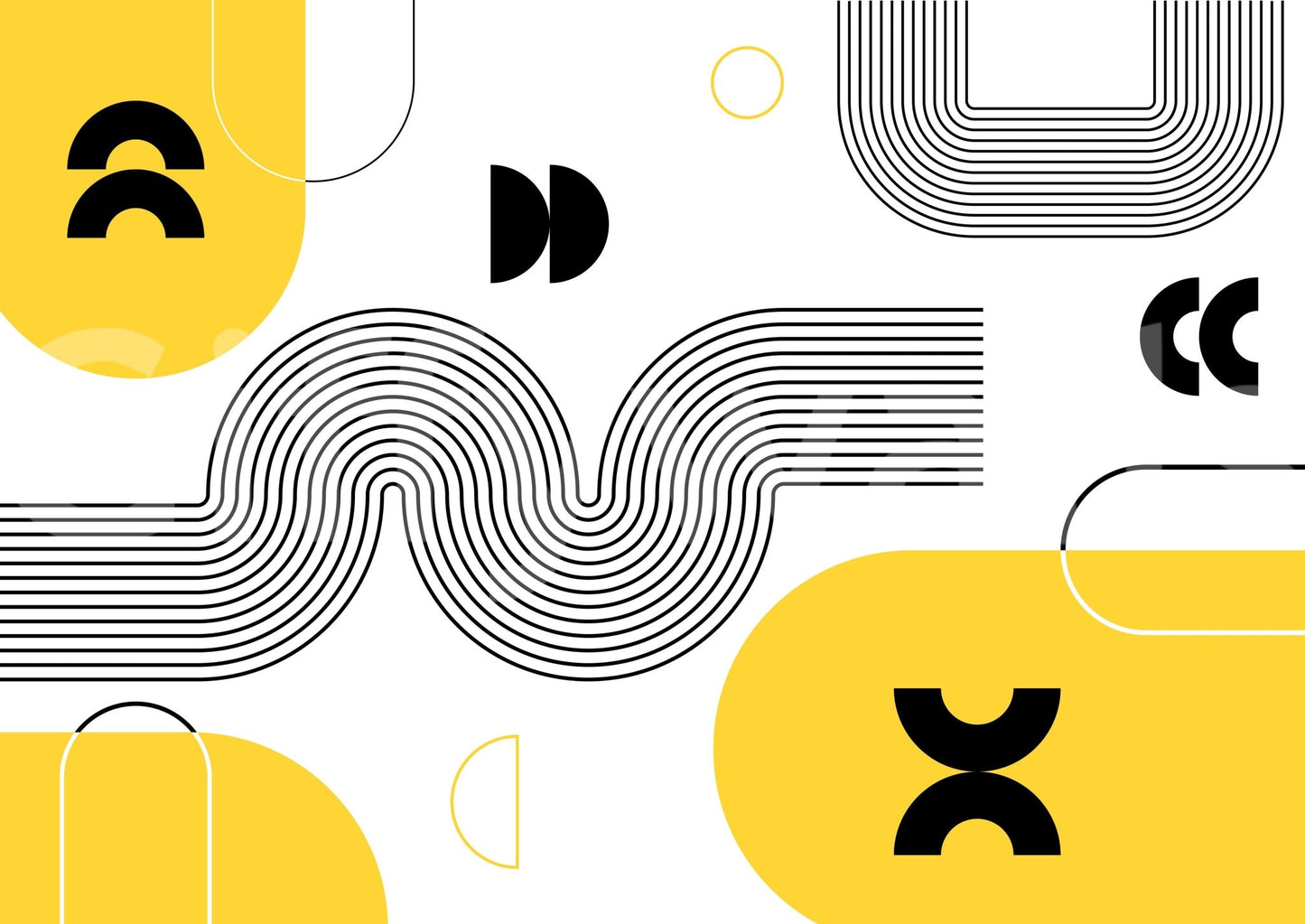 Contemporary retro wallpaper for walls