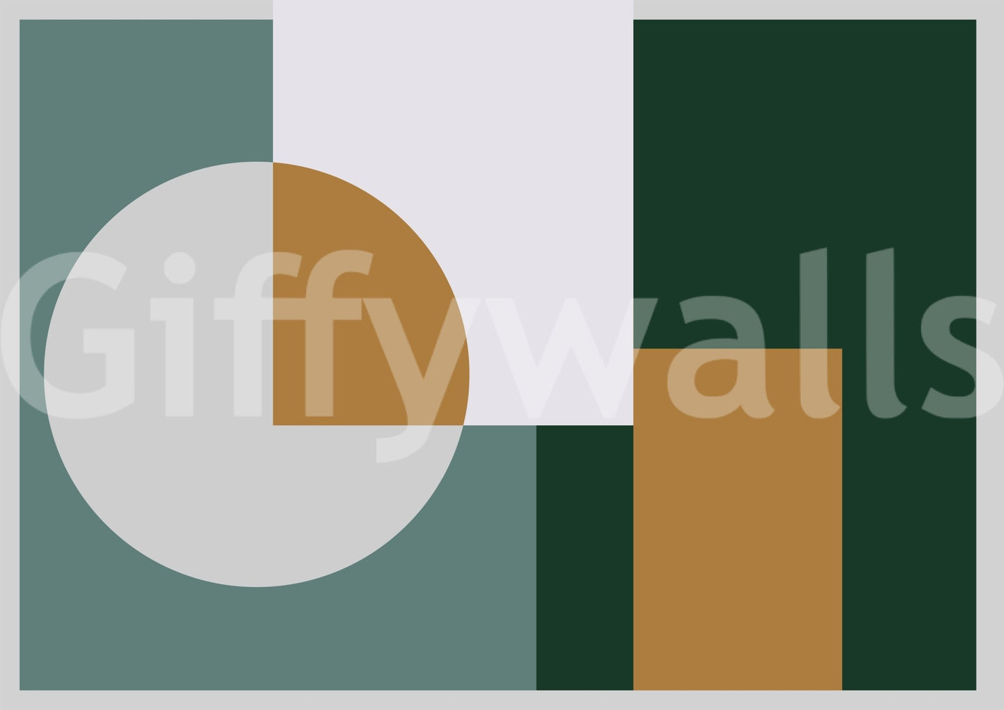 Balanced abstract Modern Geometric Harmony Wall Mural composition.