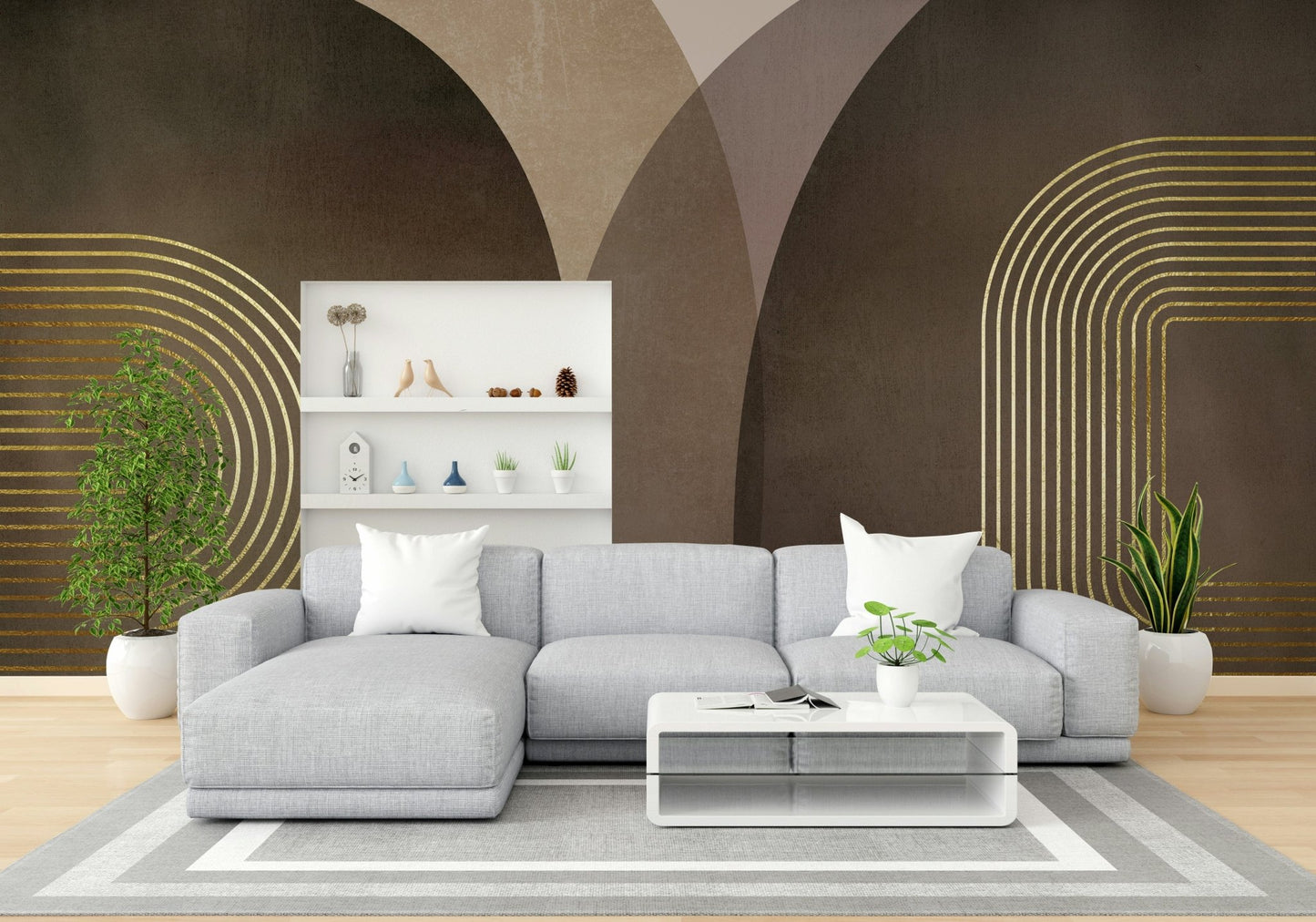 Modern Mid Century Rustic Wallpaper