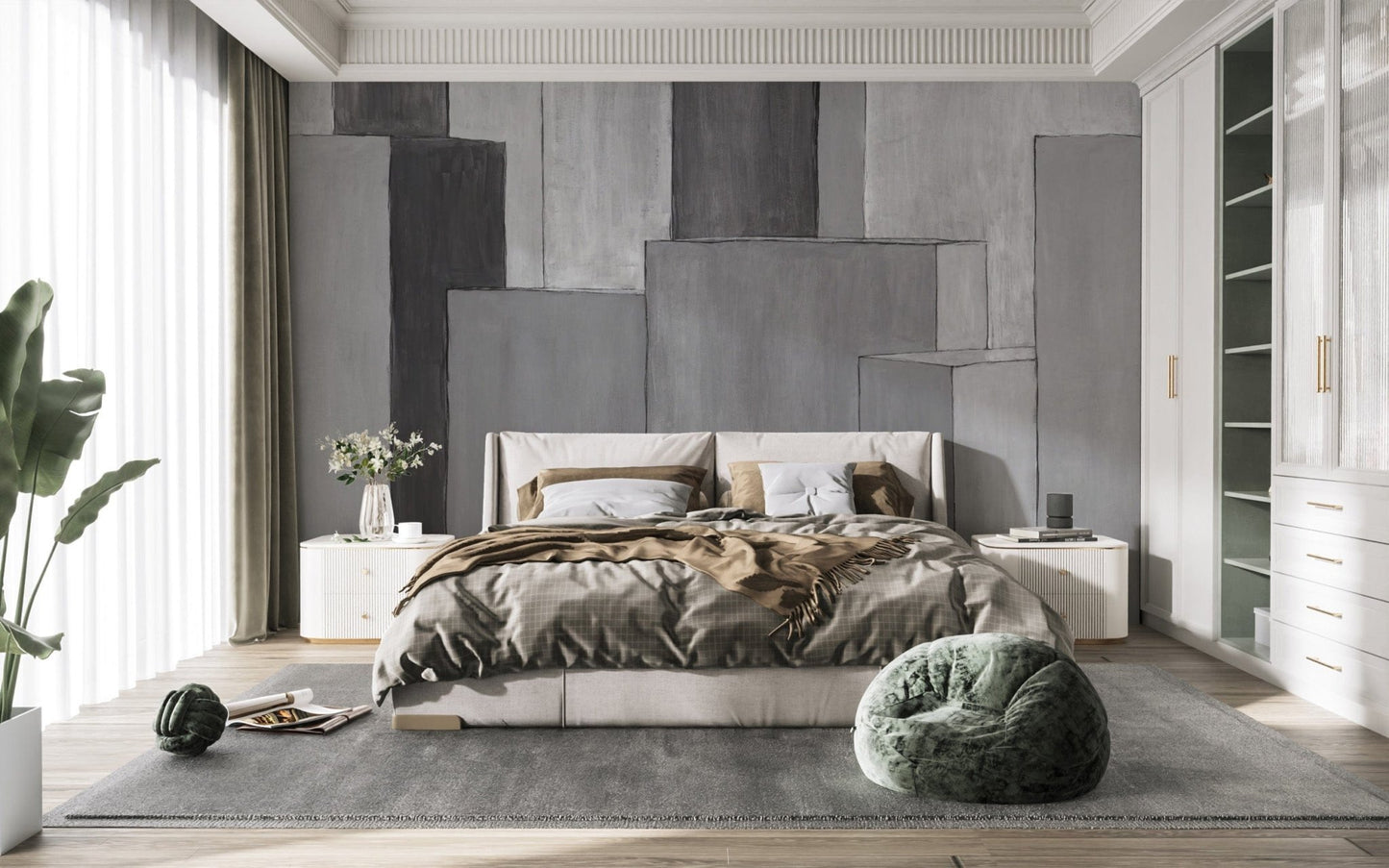 Monochrome Abstract Wallpaper for Wall