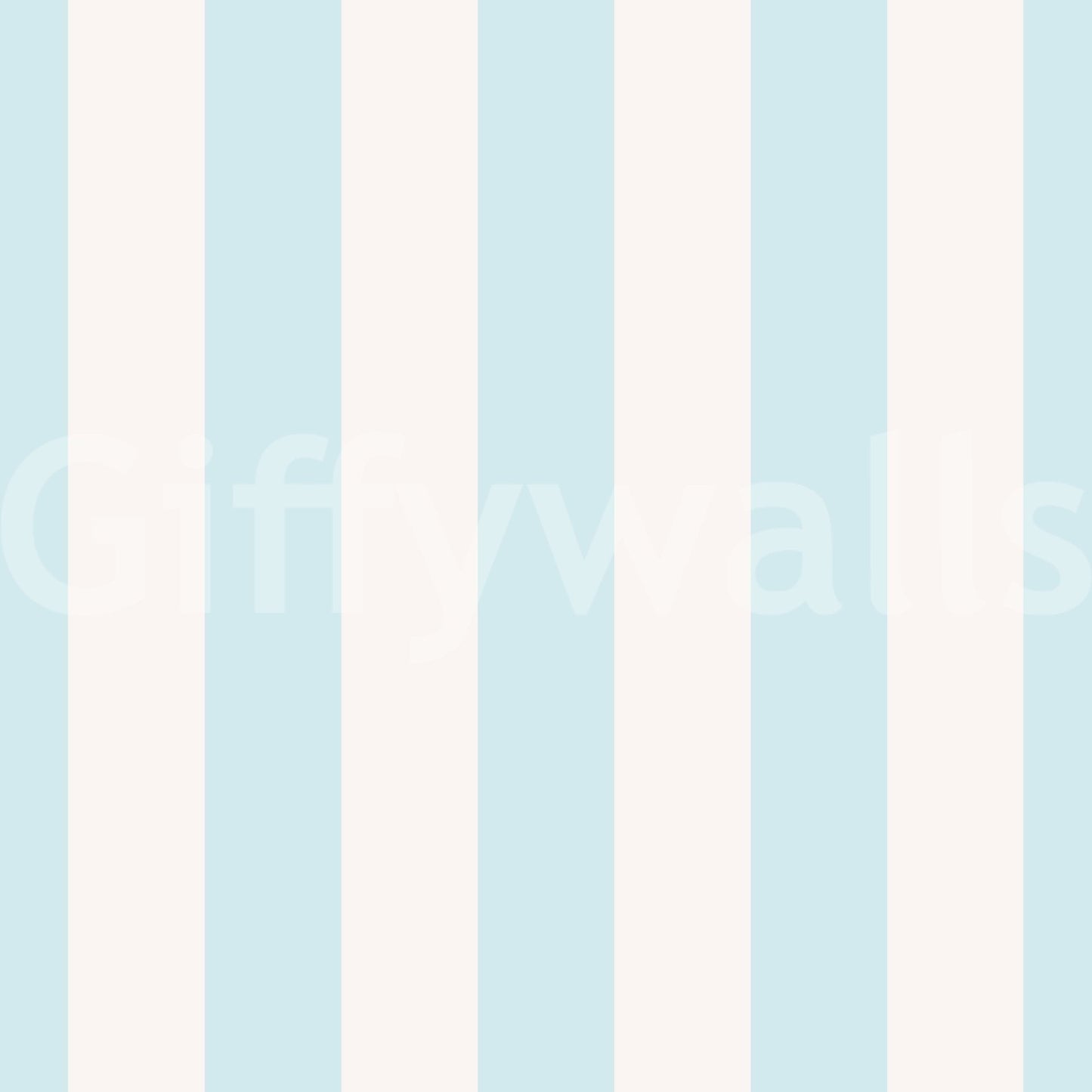 Stylish striped wallpaper with a baby blue and beige palette.