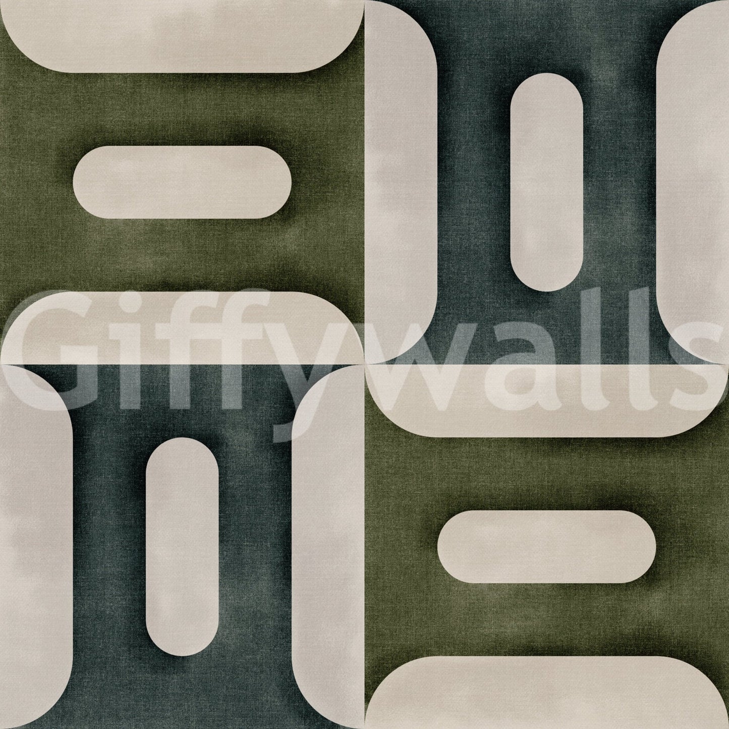 Modern Textured Geometries Winter Wallpaper mural for a sophisticated dining room.