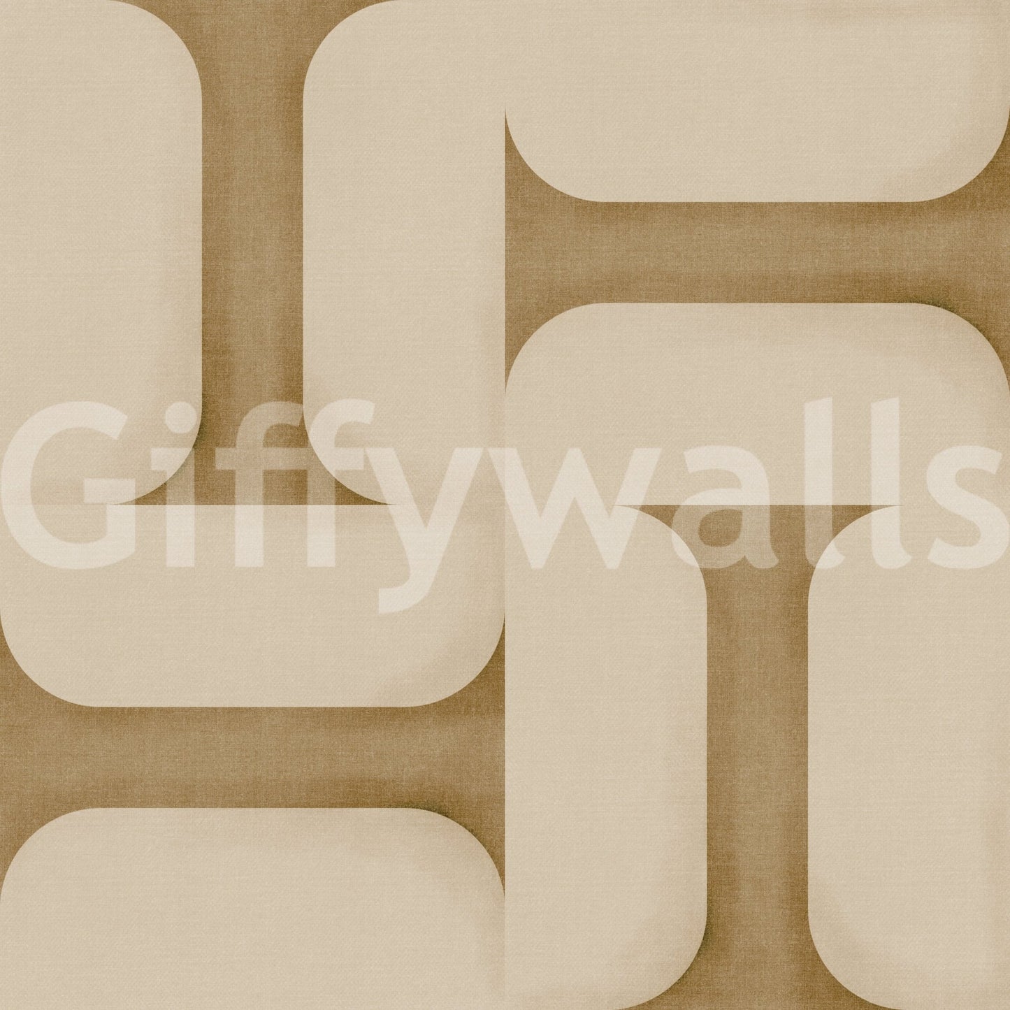 Modern Textured Tiles Camel Wallpaper