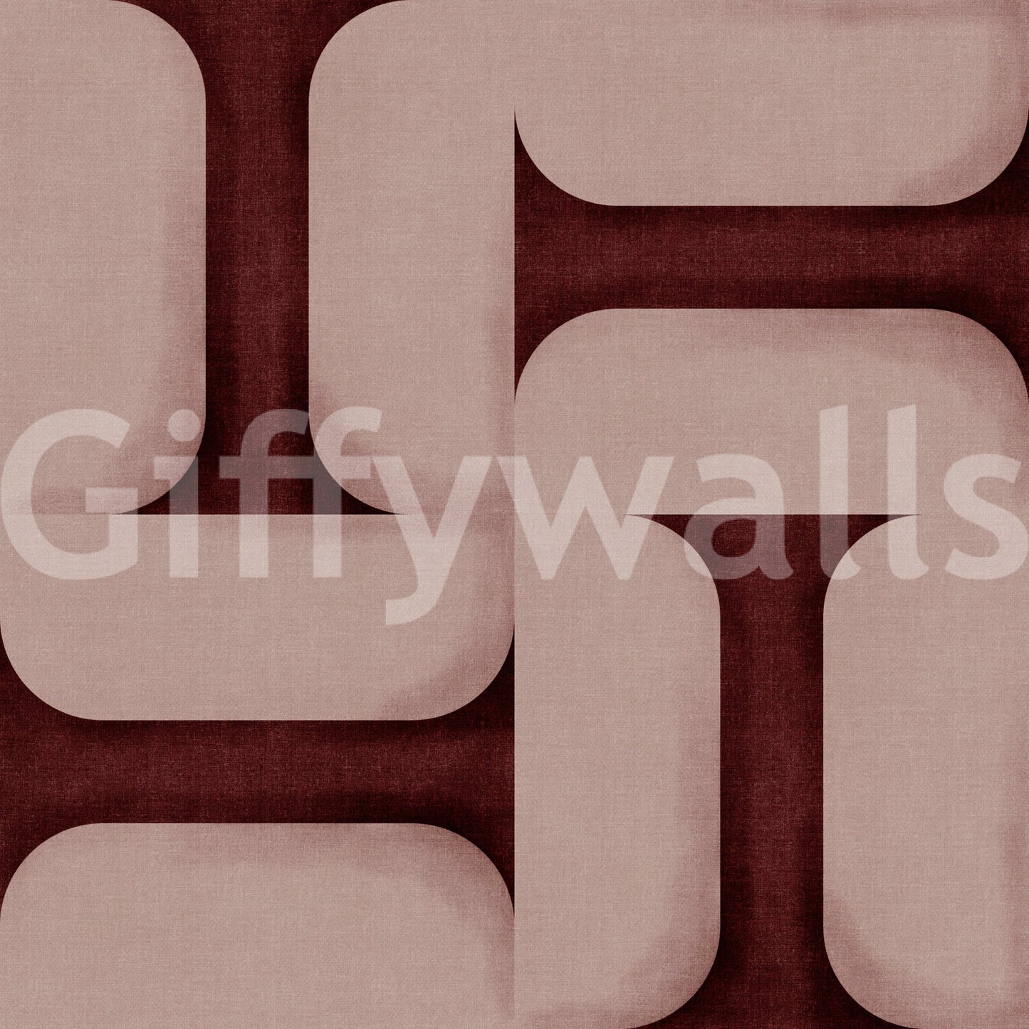 Modern Textured Tiles Wine Wallpaper