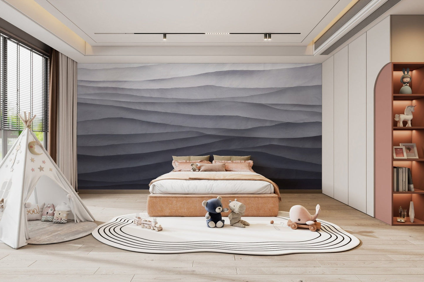 Monochrome Abstract Wallpaper Mural