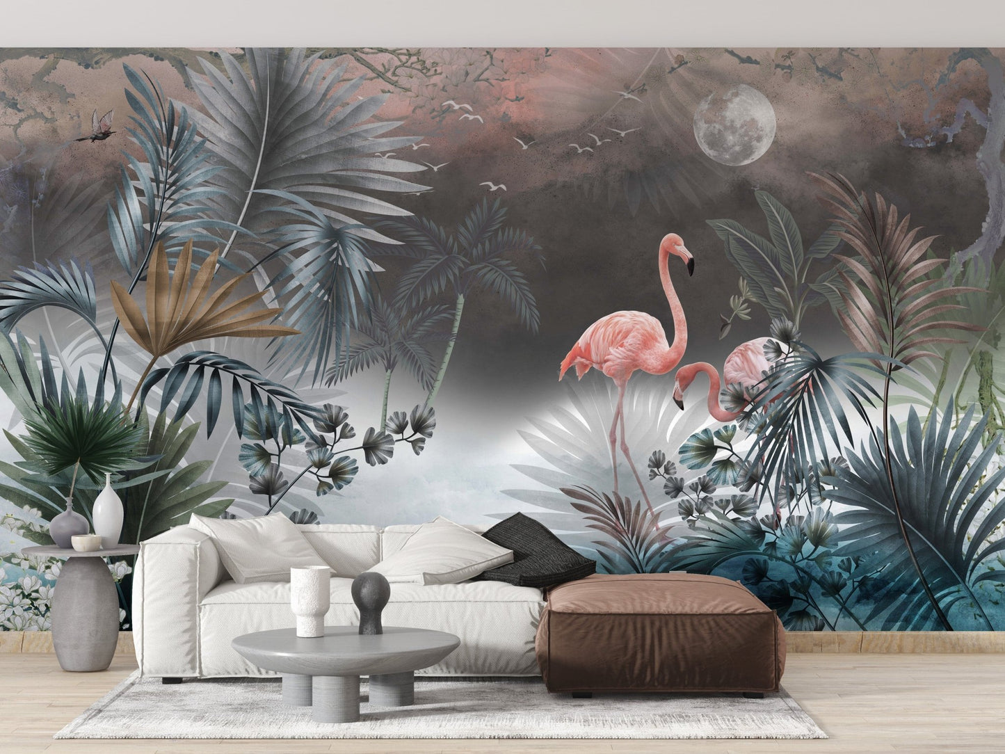 Stylish tropical monstera wall mural art
A413