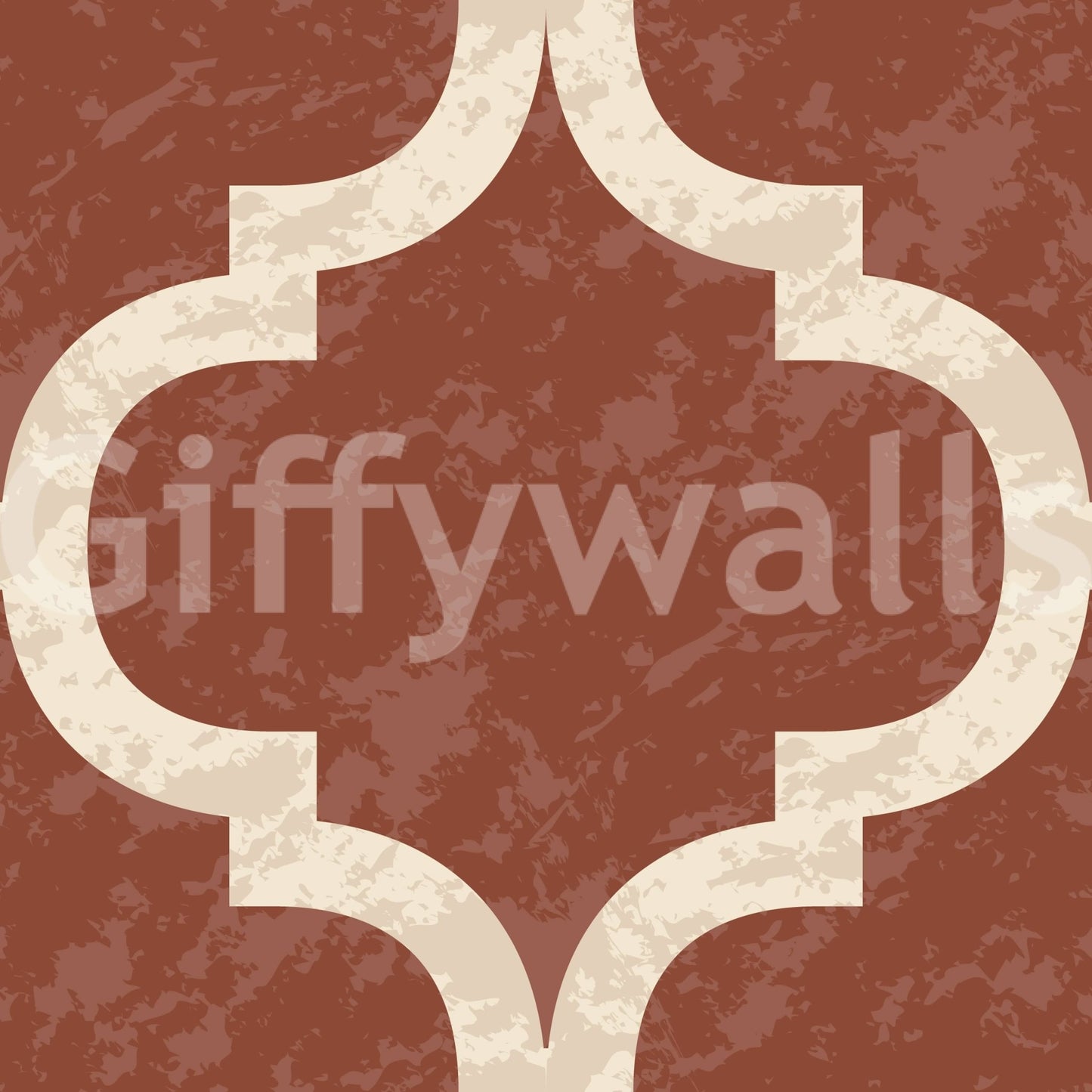 Textured-look amber ogee wallpaper with classic Moroccan shapes, GD7470