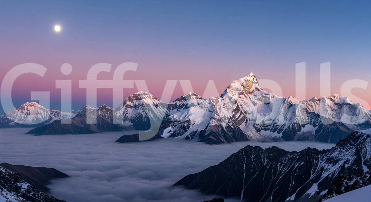 Summit Serenity Wall Mural rugged terrain design for a library wallpaper mural