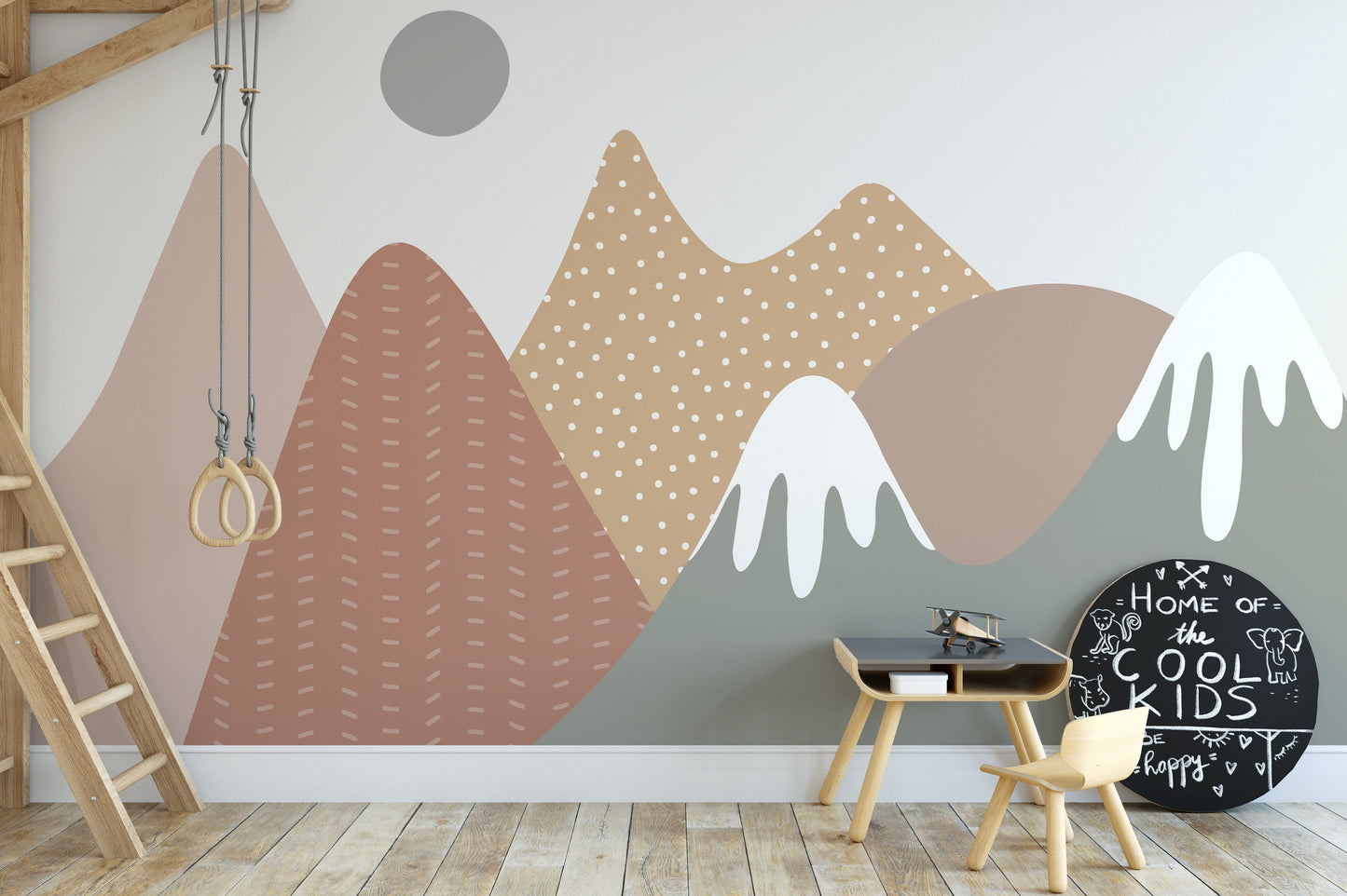 Minimalist Mountain Wall Art for Kids