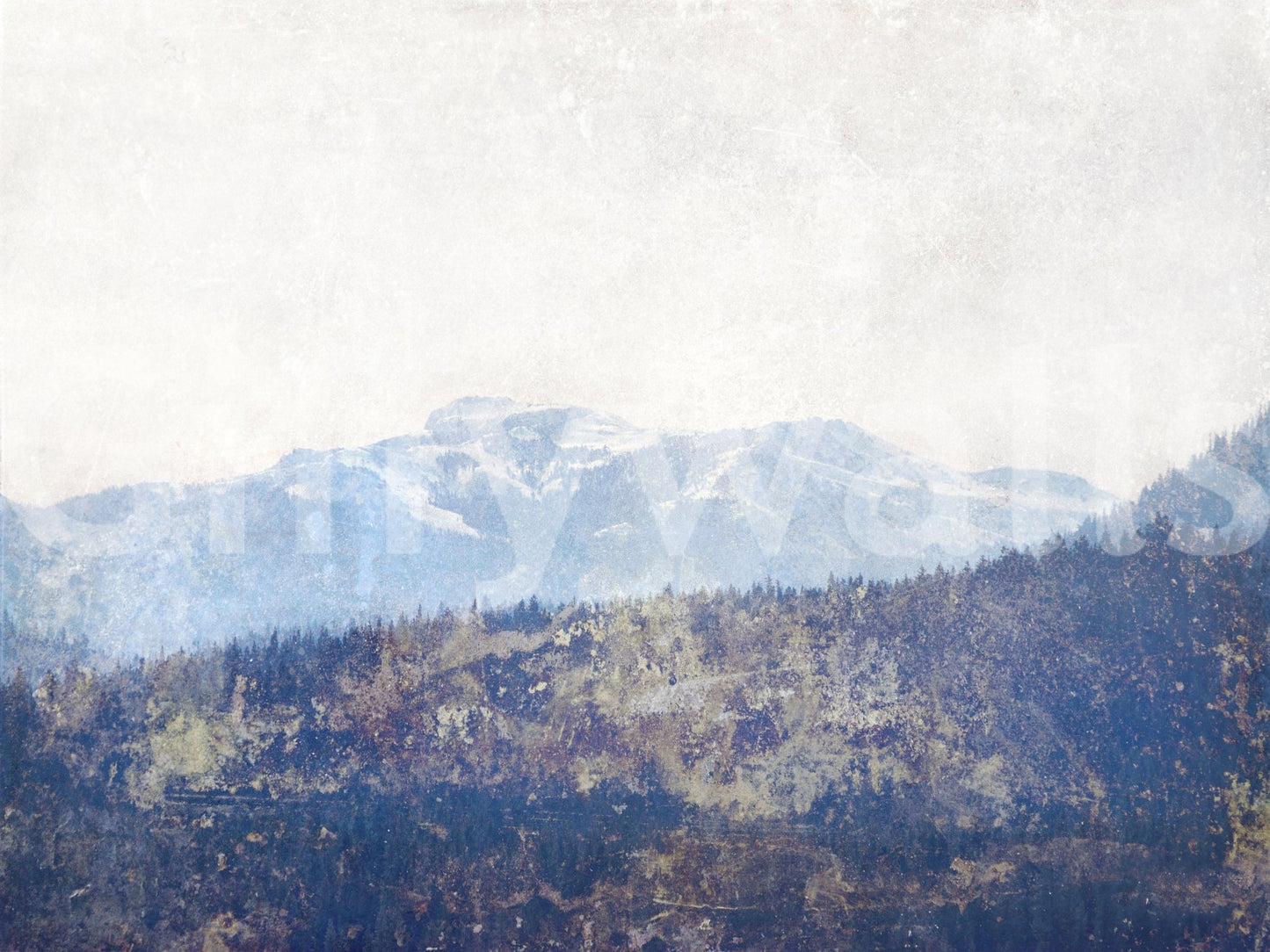 A high-quality minimalist peak wall mural for walls.