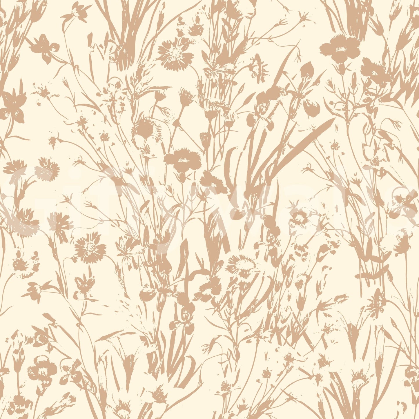 A view of the wallpaper extending from the wall to a ceiling.