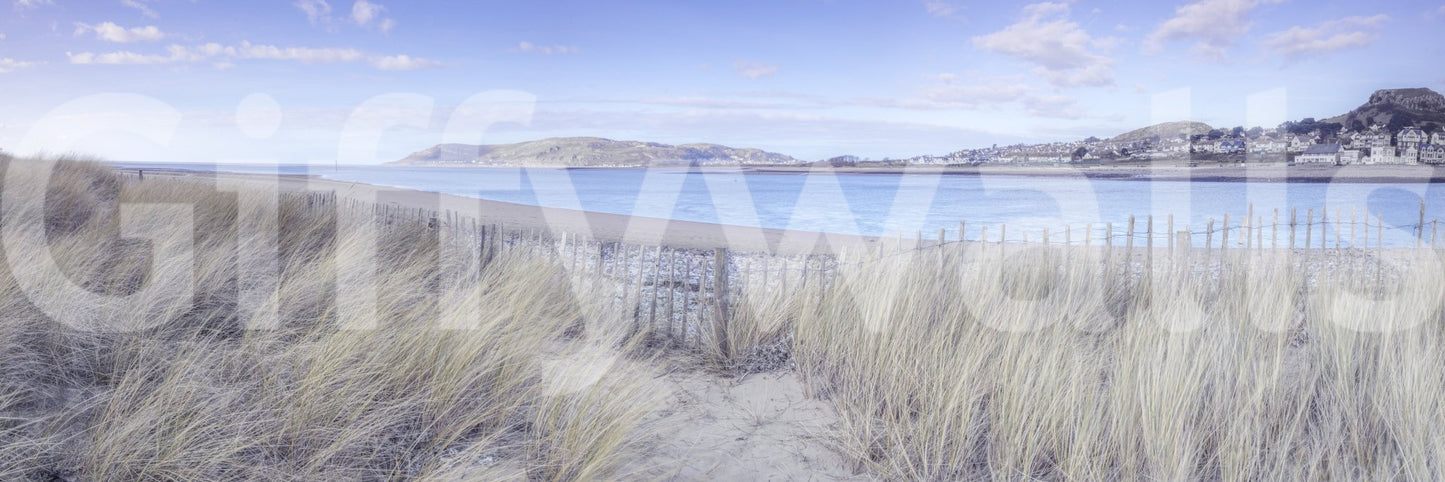The image feels peaceful and restful, like a walk on a quiet coast.