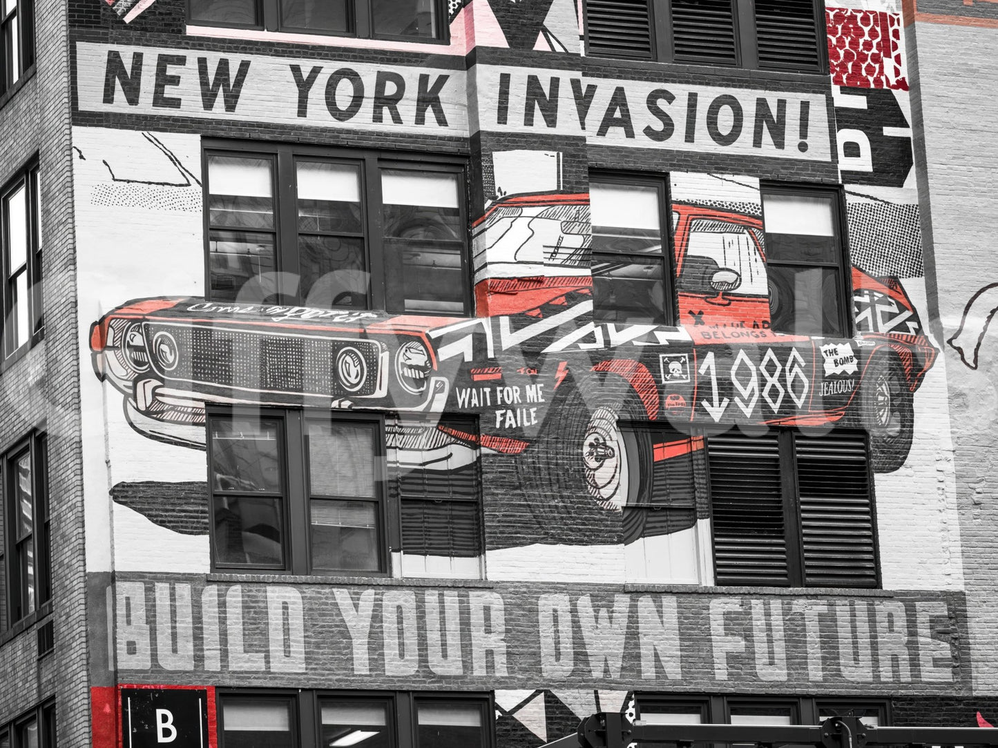 NYC Car Mural Wall Mural