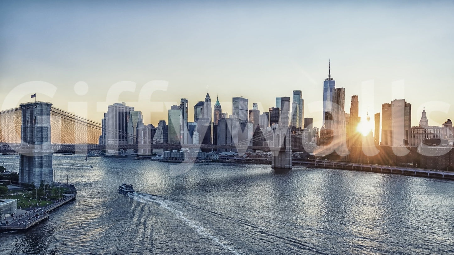 NYC Skyline at Dawn Wall Mural