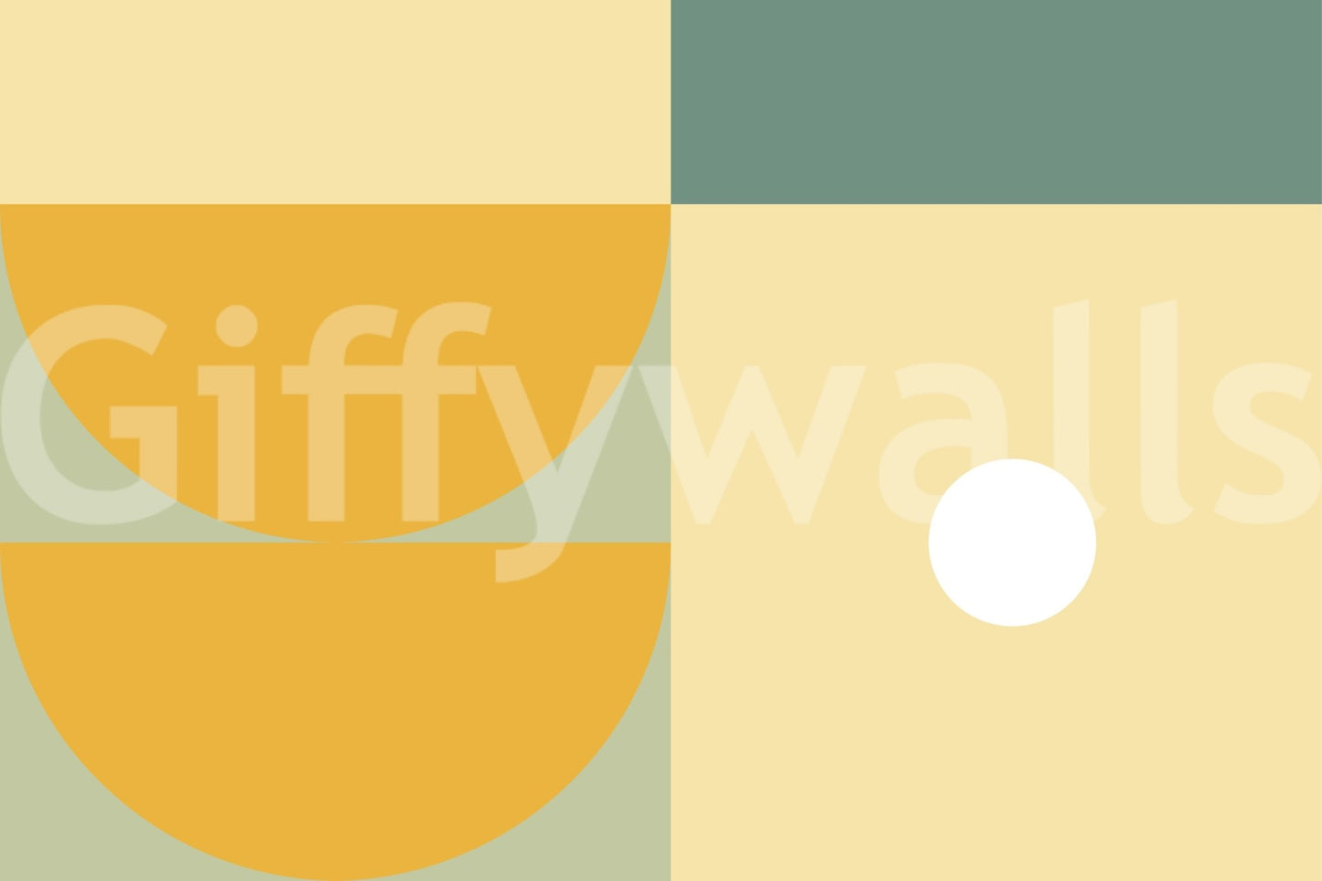 Modern living space accented with the vibrant Ochre and Olive colors.