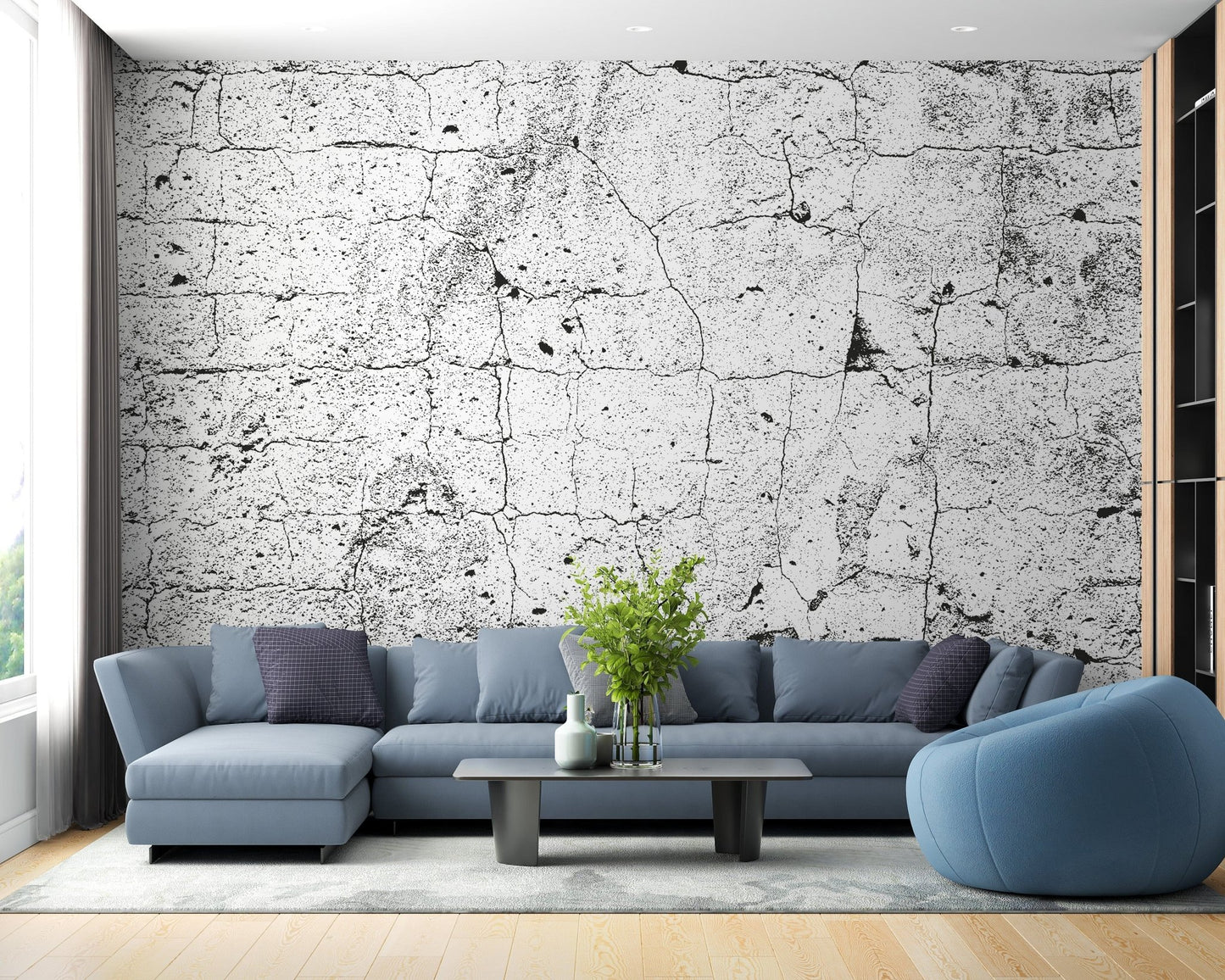 Rustic textured concrete mural for bold designs A982