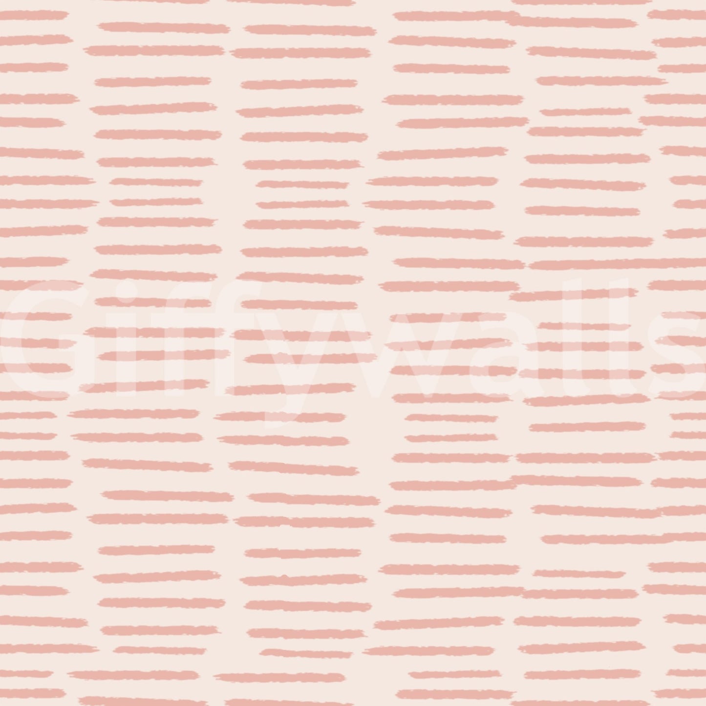 Striped pink wallpaper with organic brushwork