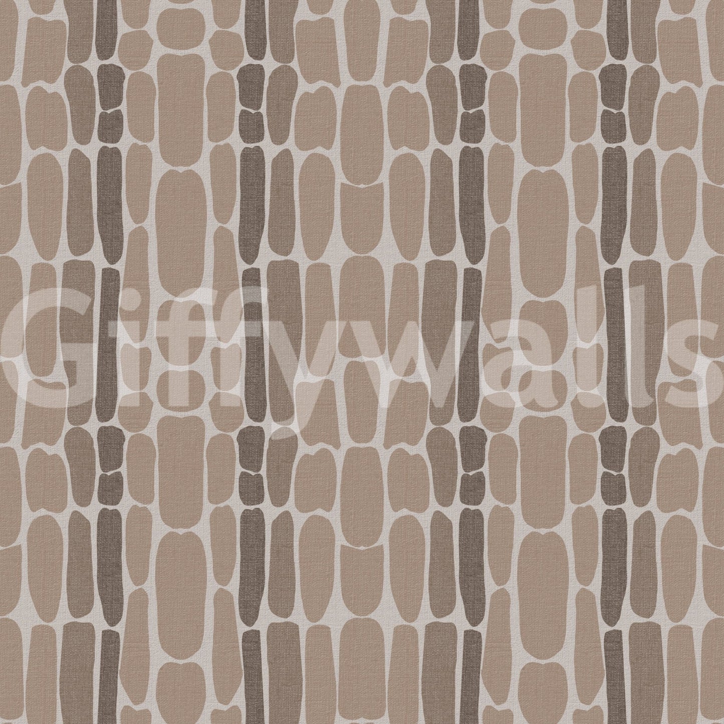 Smooth matte finish gives Organic Stone Mosaic wallpaper a soft glare-free lookGD9555