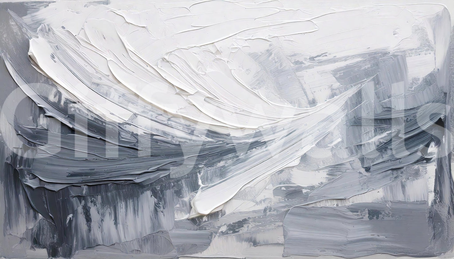 Textured gray tones in contemporary wall mural setting