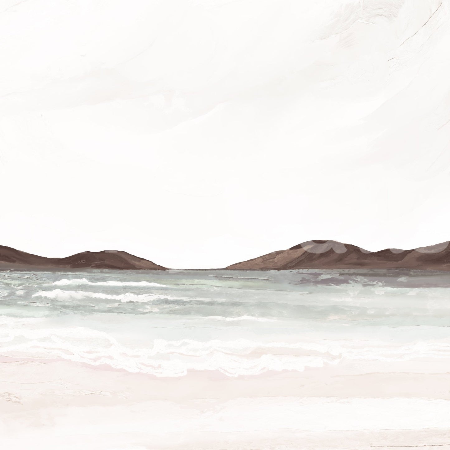 Painted Shores wall mural showcasing a peaceful painted beach day.