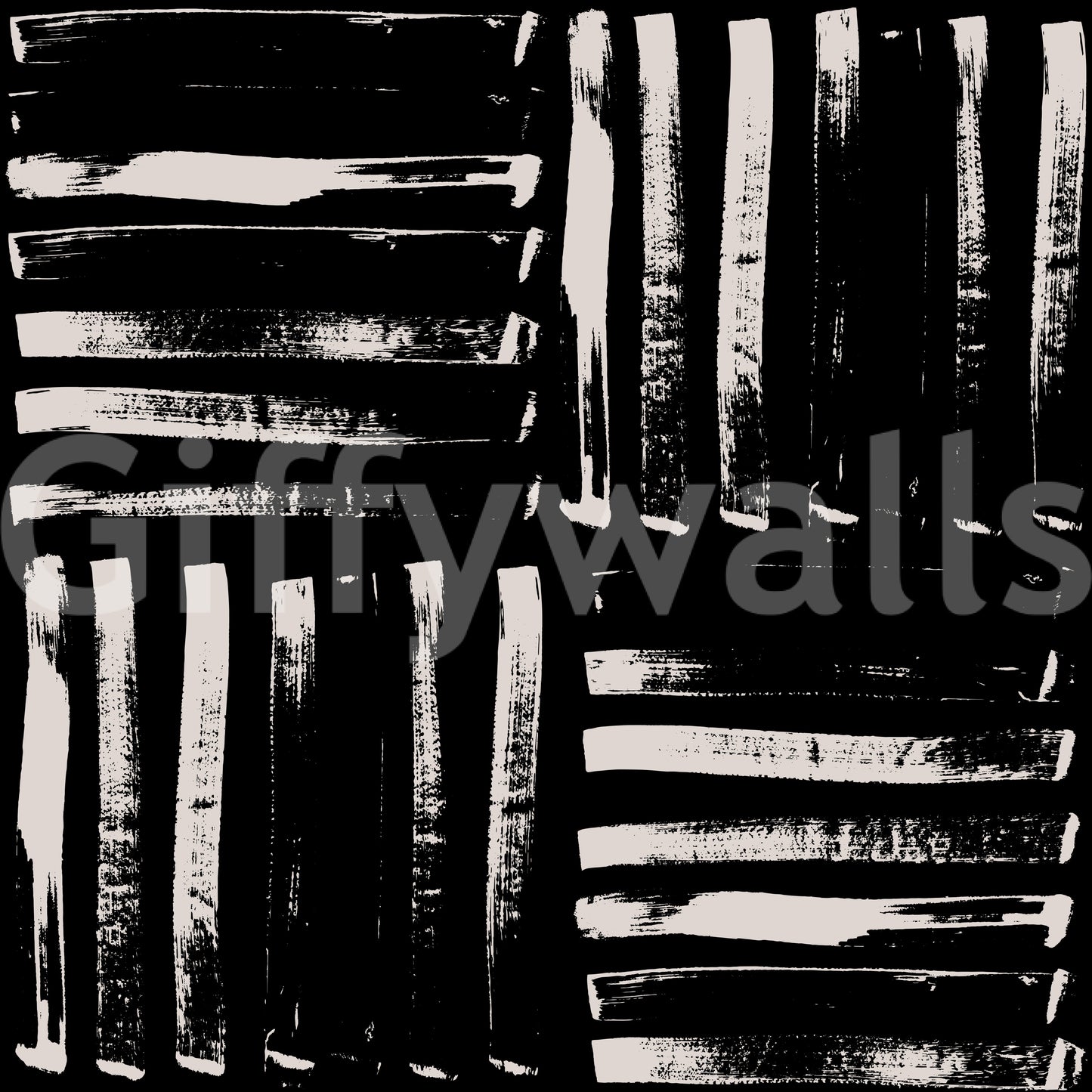 A roll of the painted stripes wallpaper before installation, showing the design