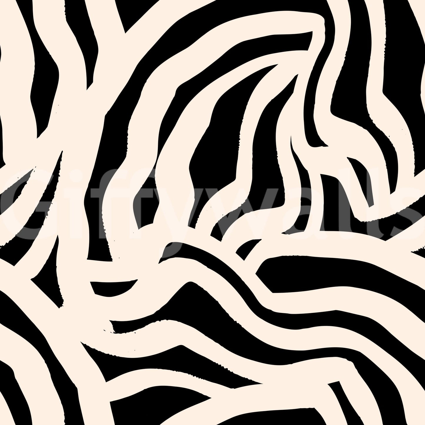 A seamless pattern of colorful waves on a wall