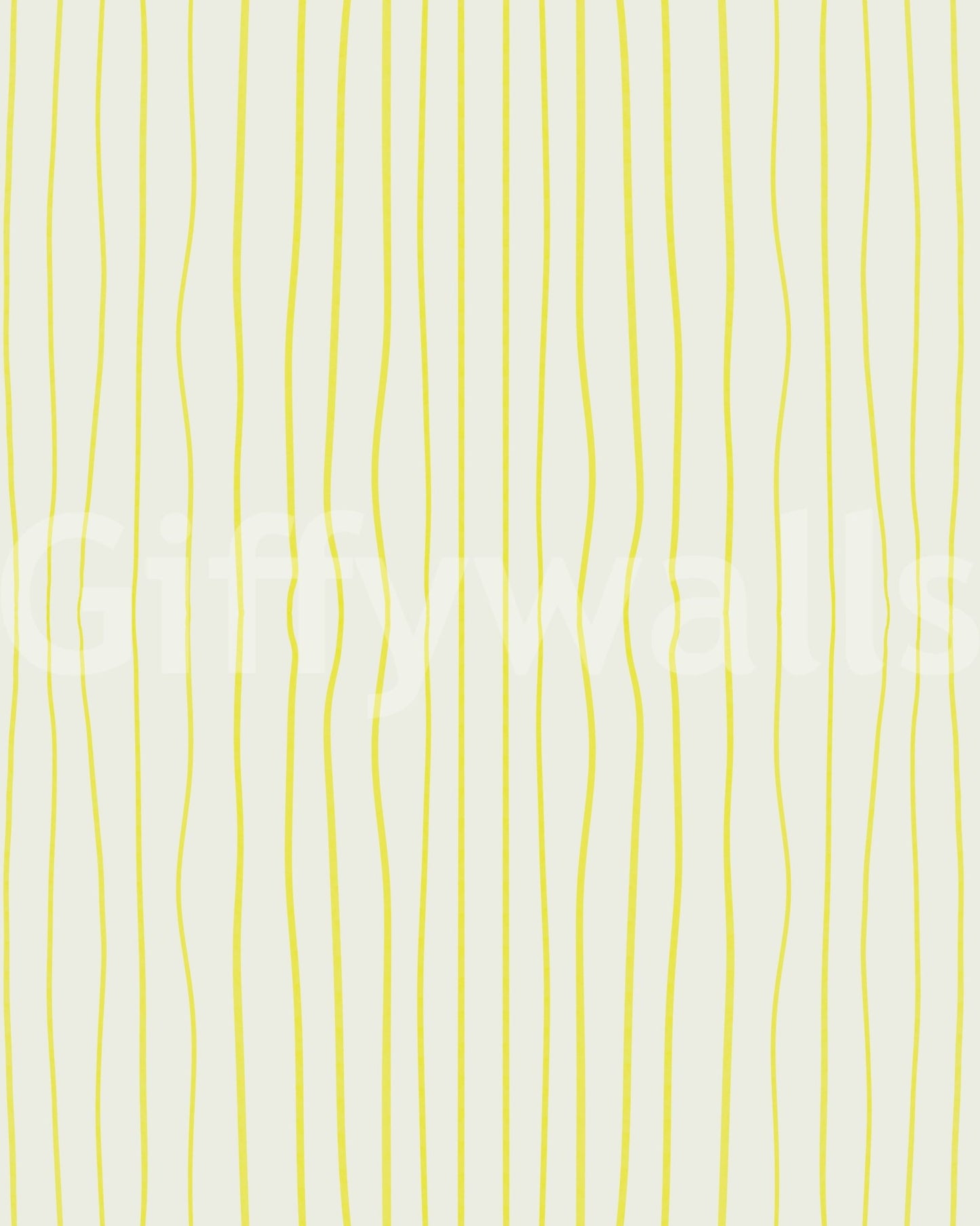 Mural wallpaper with pale yellow tones