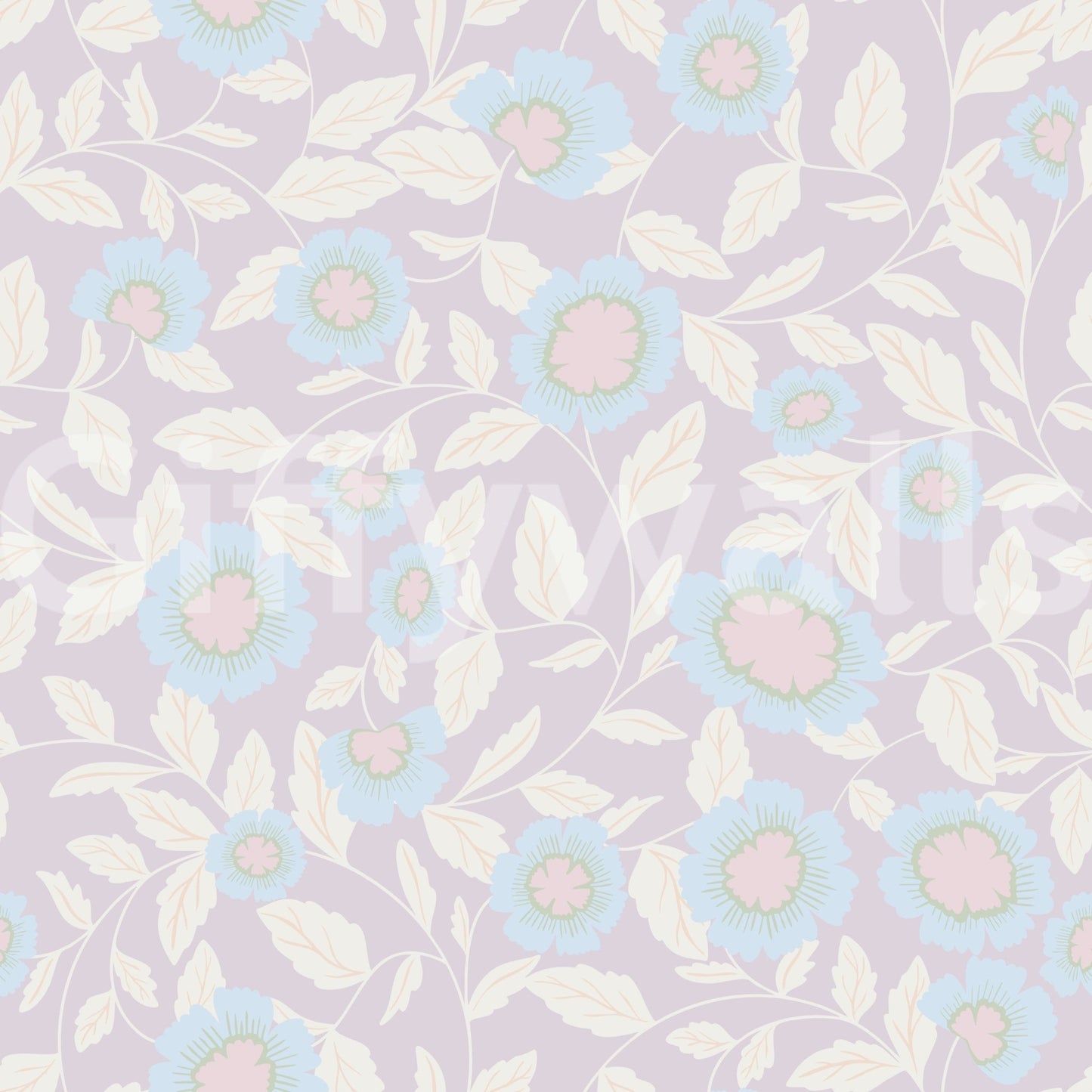 pastel Floral Serenity Wallpaper