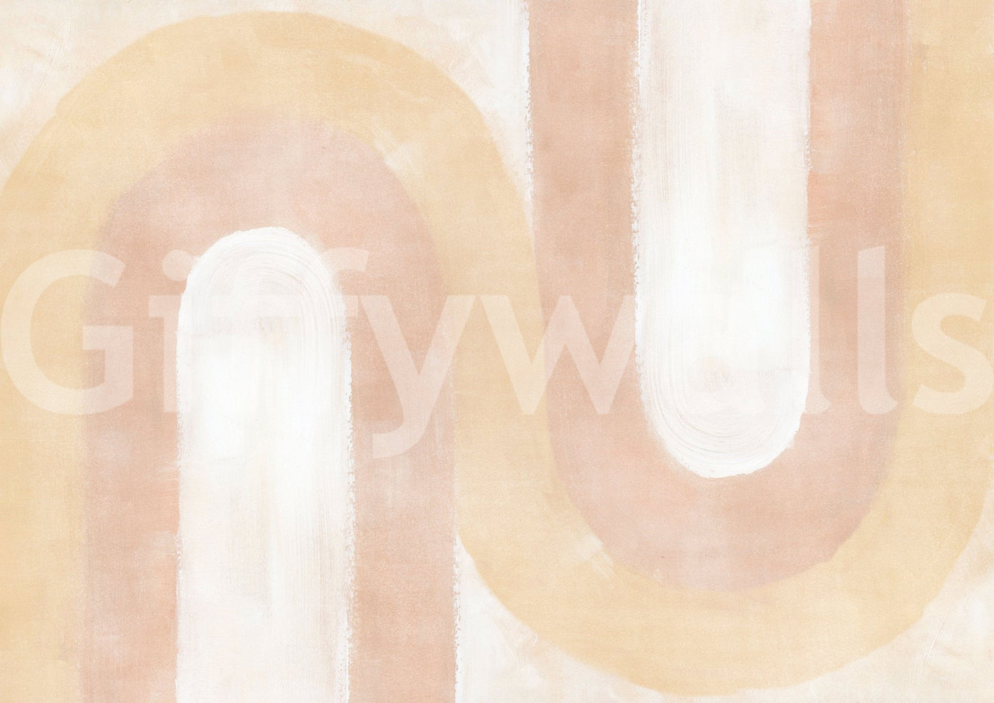 Artistic wave blush wall covering