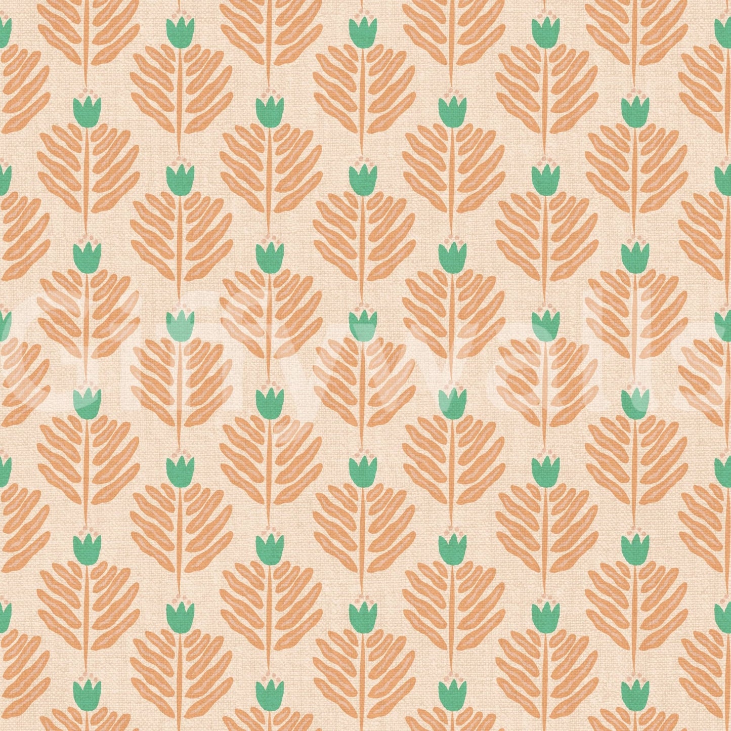 Elegant jungle wallpaper with chunky plant motifs