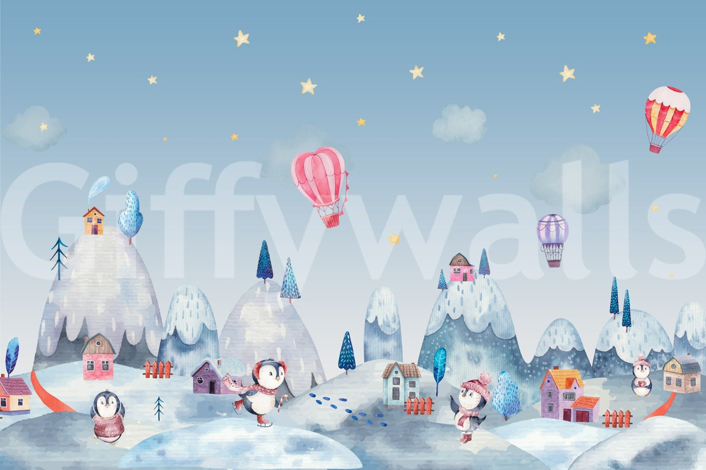 This wallpaper is perfect for a child's room or a playful living space.