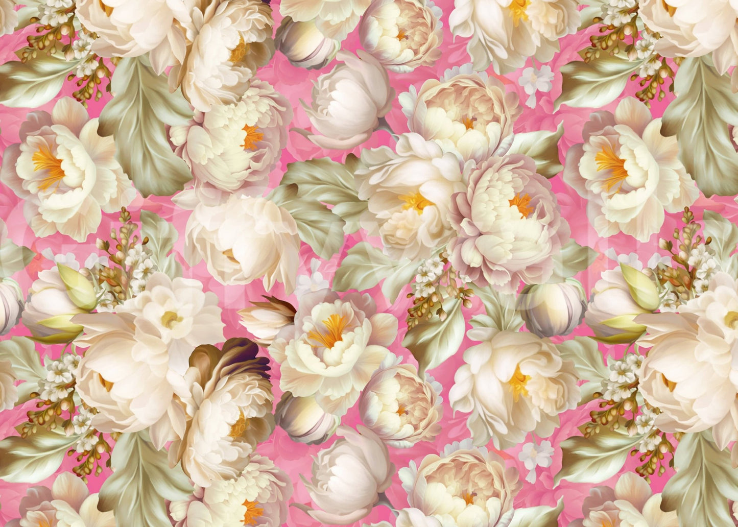 Detailed watercolor blossoms from the Pink Blossom Burst Wallpaper Wall Mural.