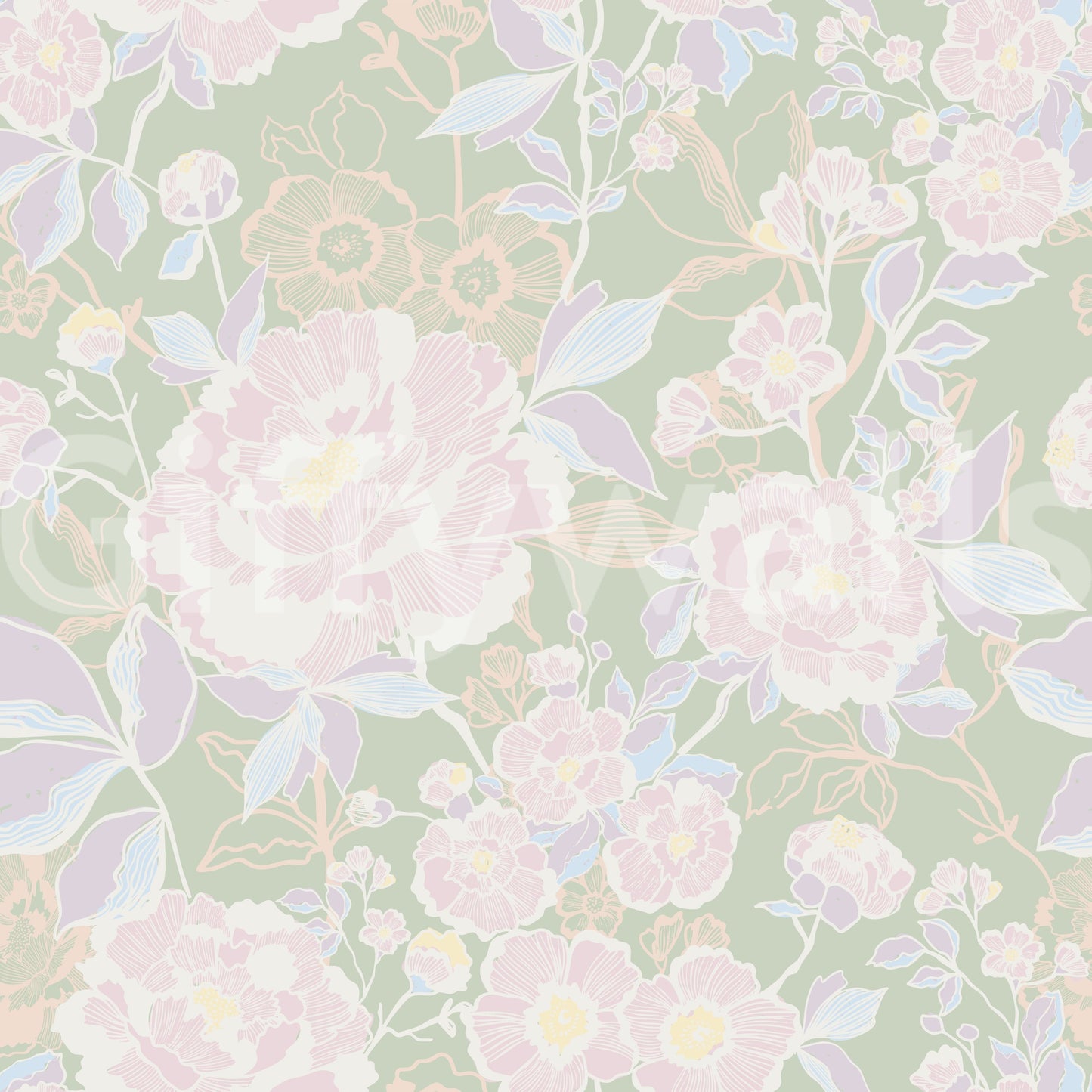 Soft Botanical Wallpaper