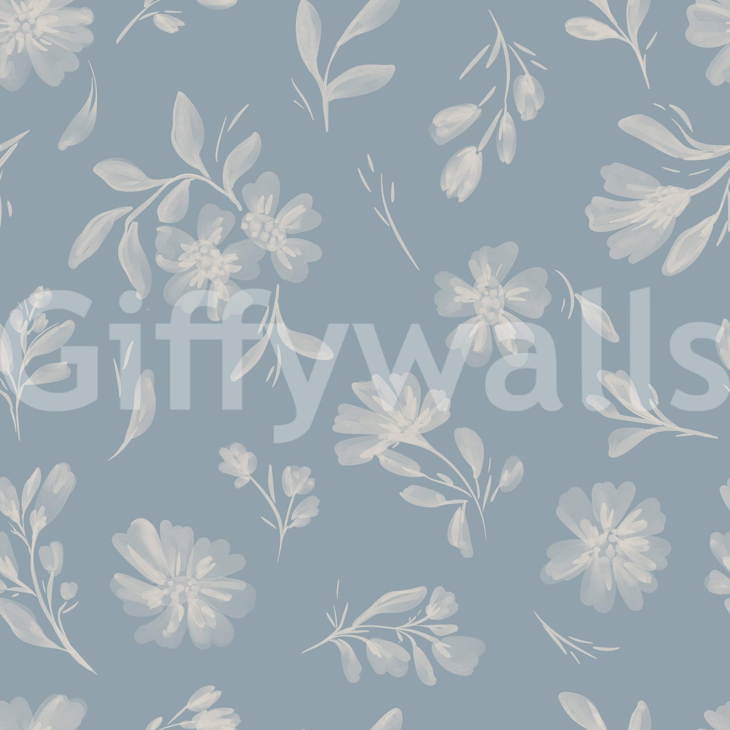 Powder Blue Bloom Wallpaper