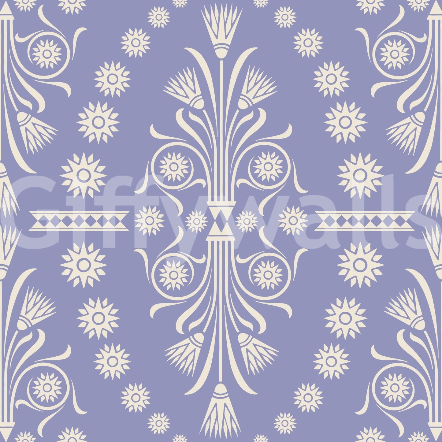 High-quality image of the purple ornament wallpaper