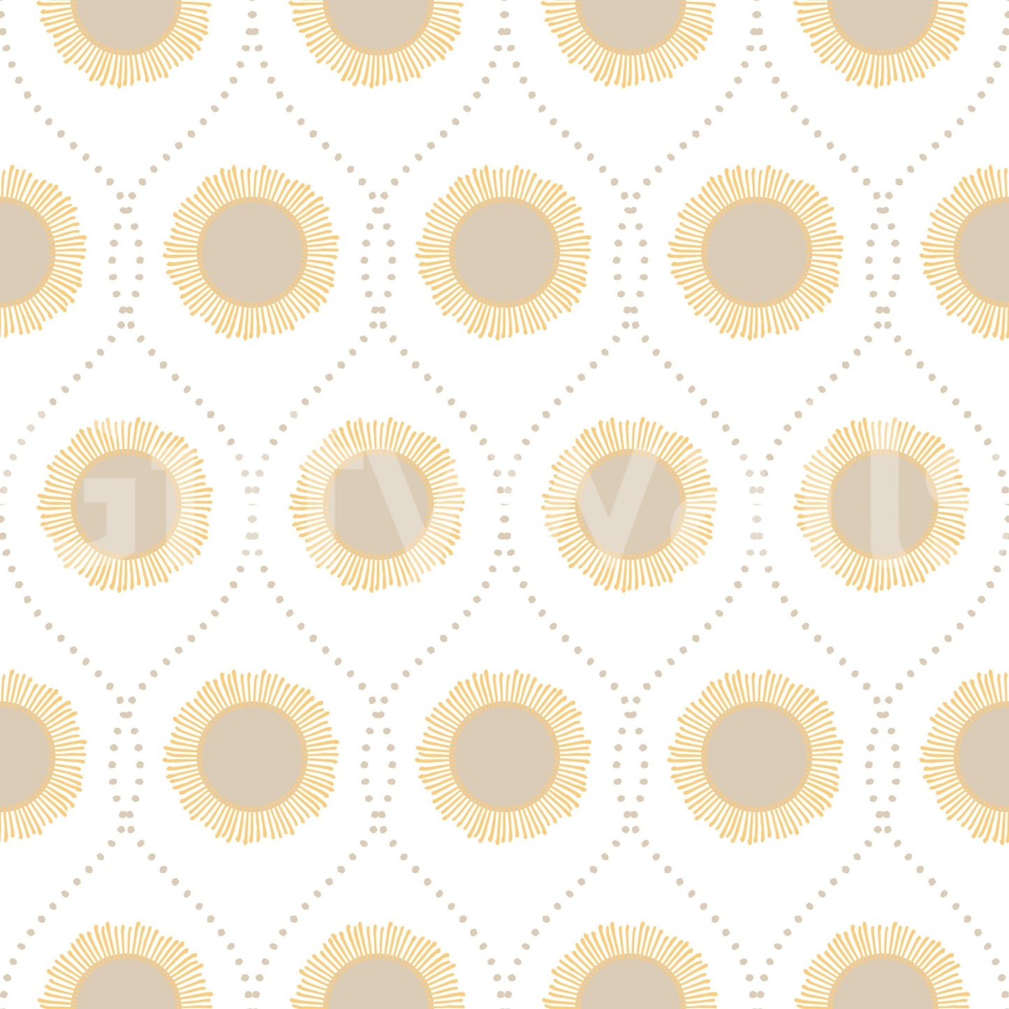 Artistic geometric design of the Radiant Sunburst Pattern Wallpaper.