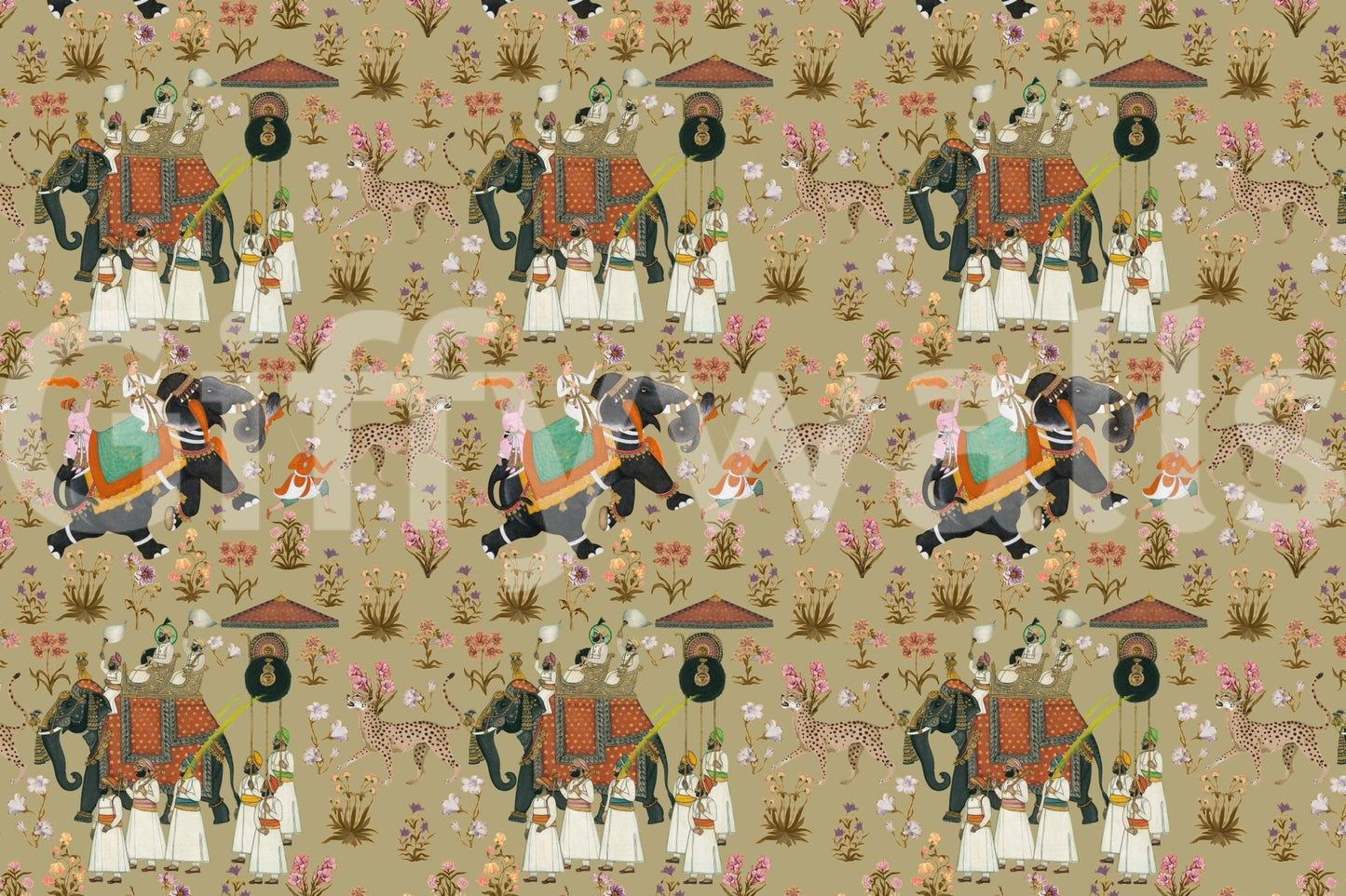 Regal Indian Procession Wall Mural