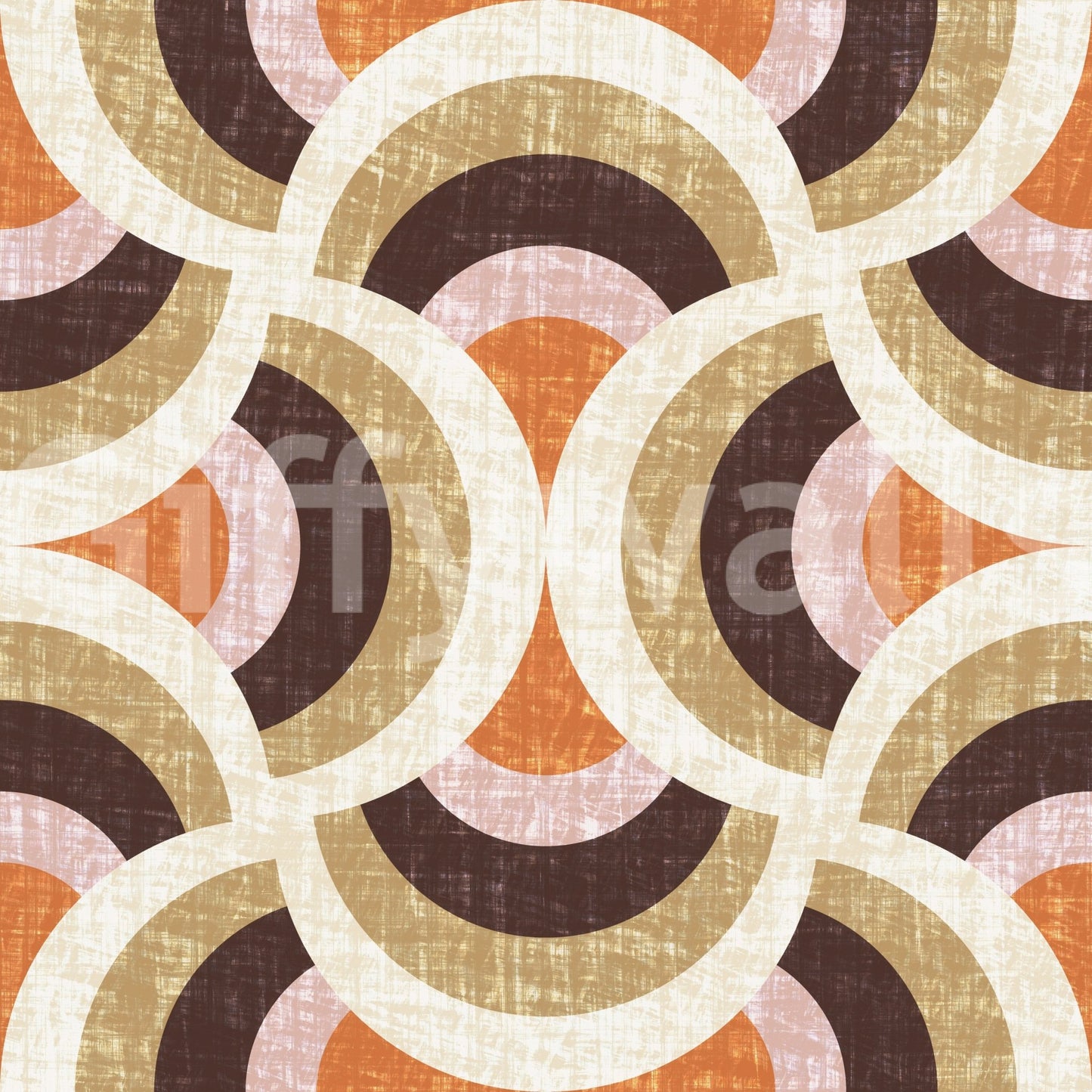 Stylish retro print mural