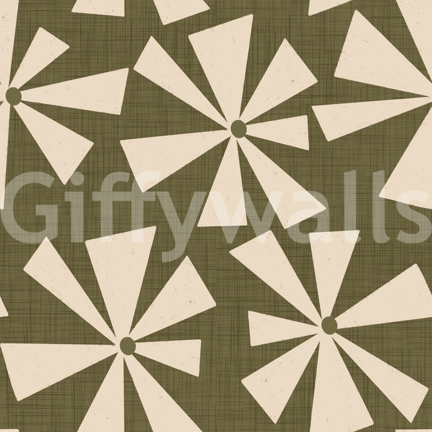 Retro Burst Pattern Wallpaper Mid-Century Mod Style