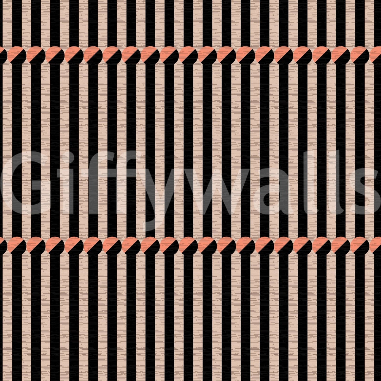 Contemporary home office decor with the Retro Lines Wallpaper.