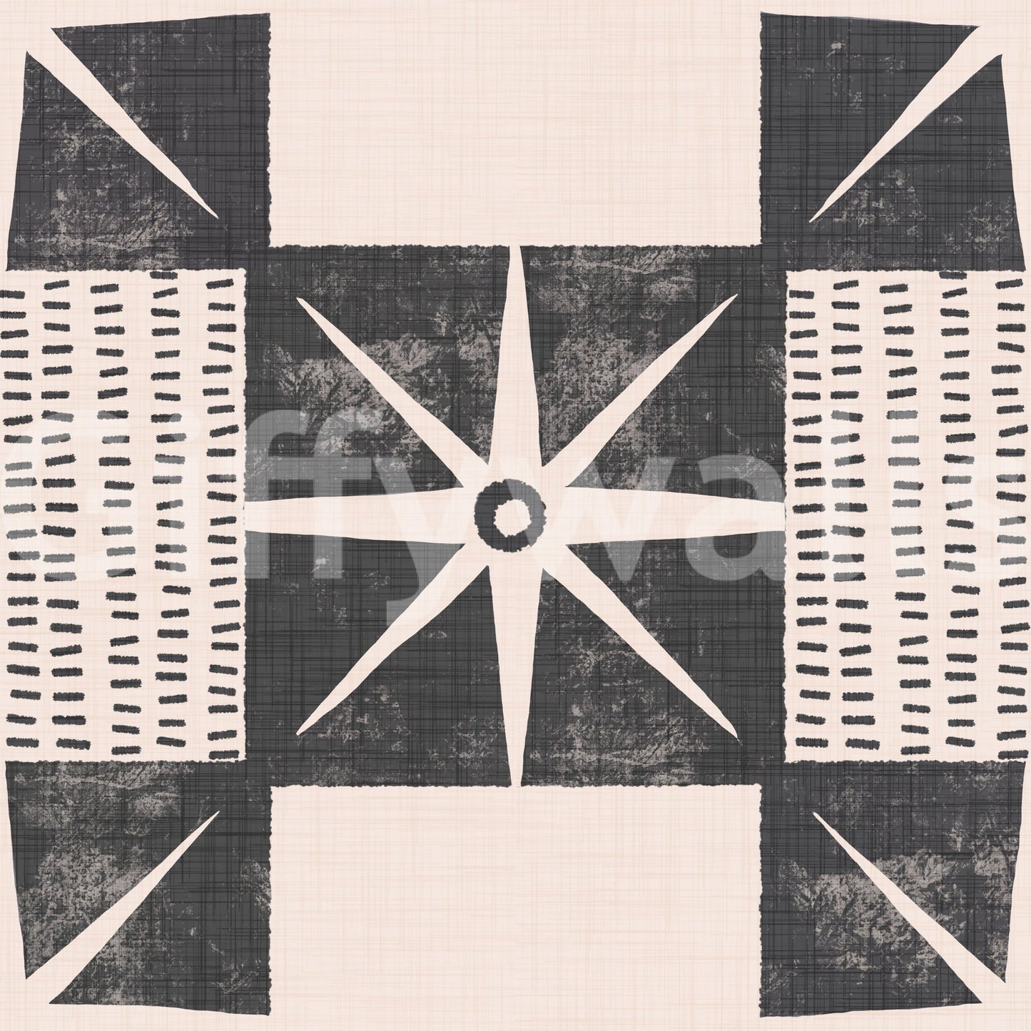 Vintage starburst wallpaper mid century