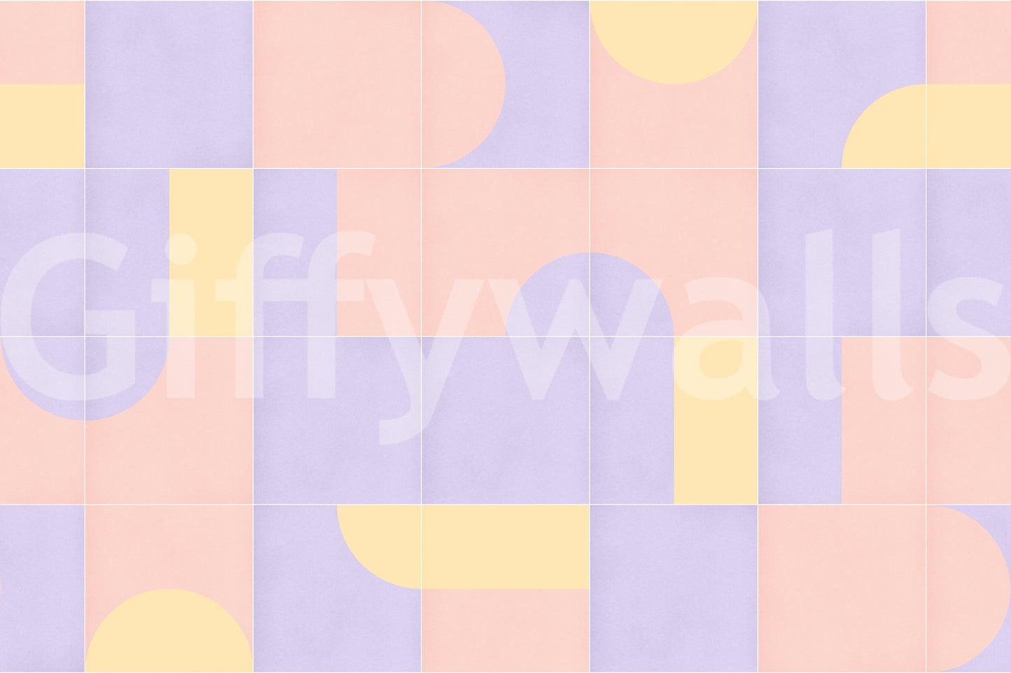 Bold patterned mural wallpaper in vintage style