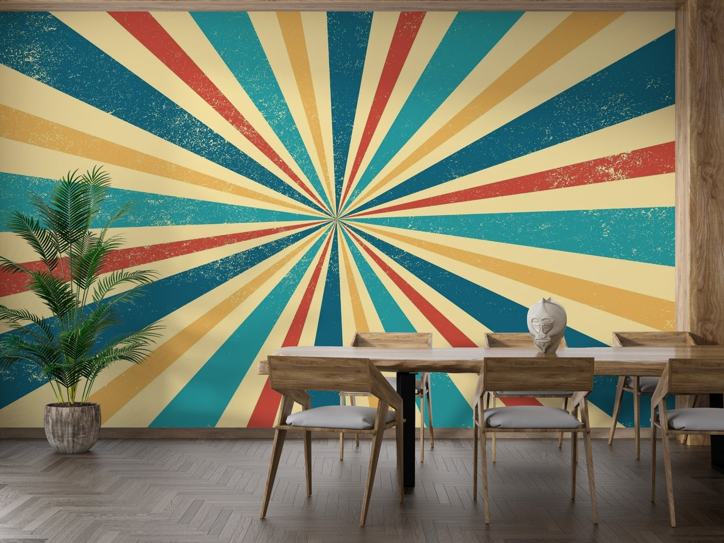 Retro Vintage Geometric Wallpaper