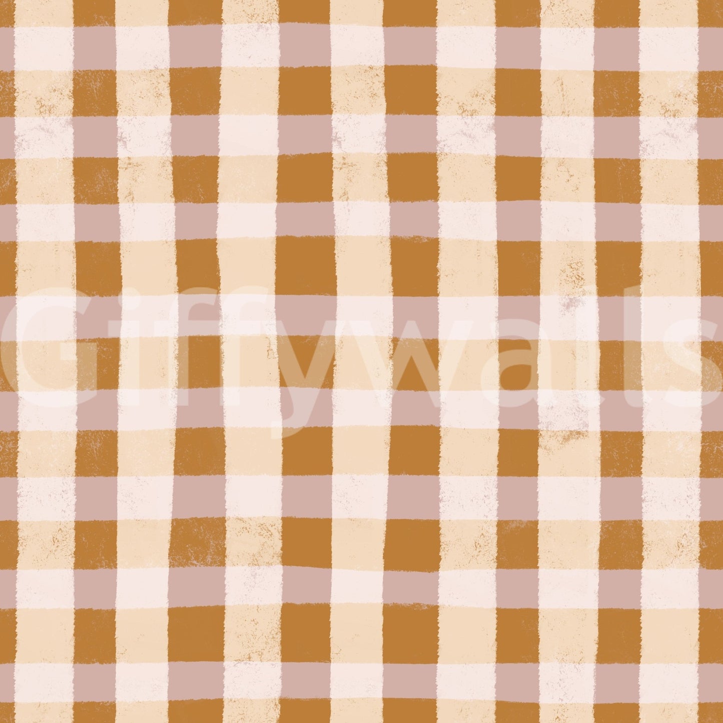 Casual rhythmic Rustic Gingham Charm Wallpaper design backdrop.