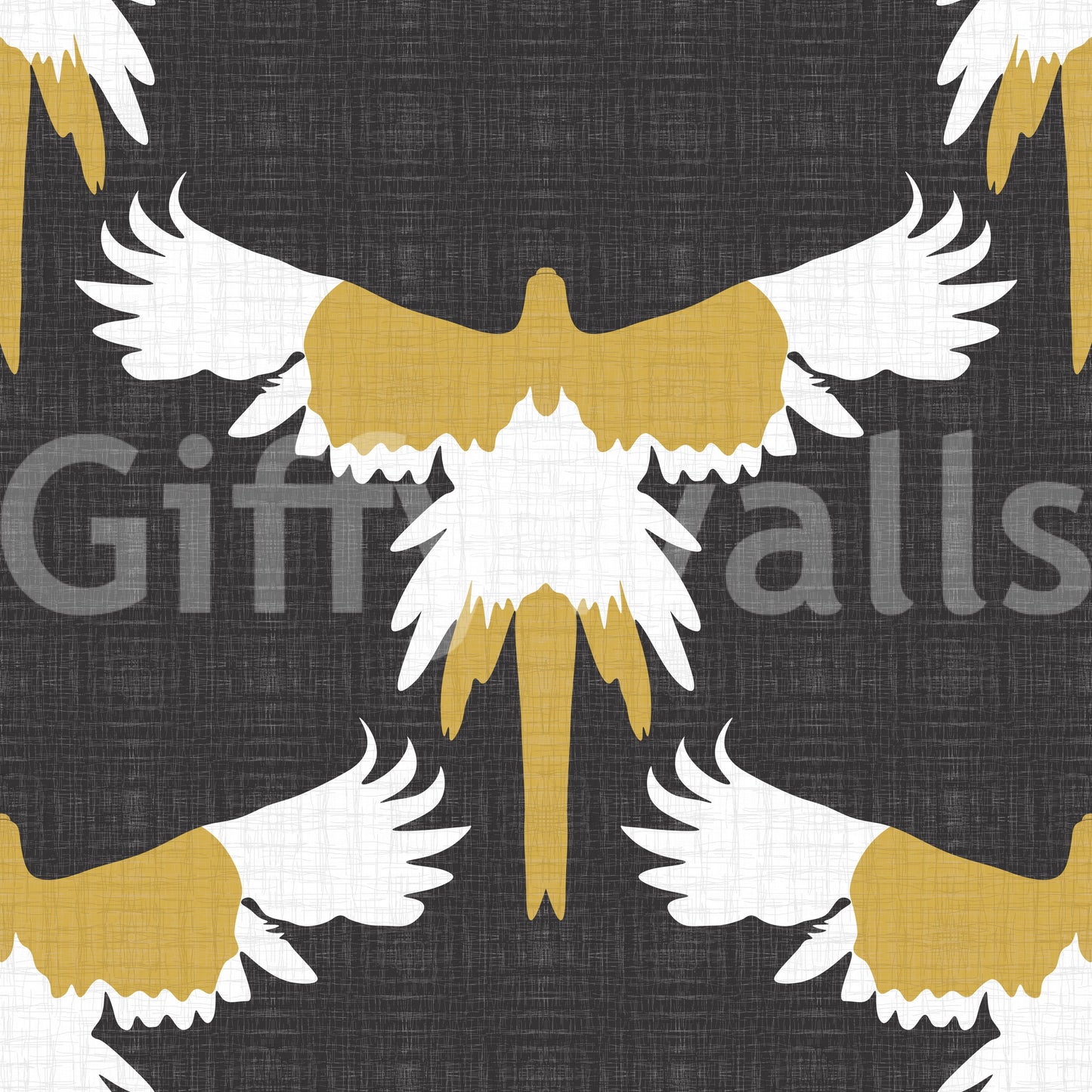 Artistic macaw wall mural