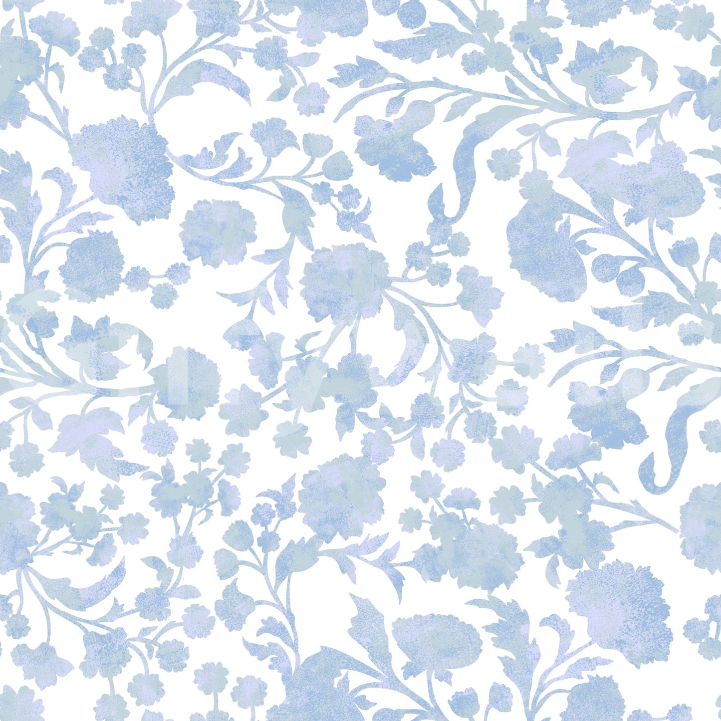 Serene Blue Blooms Wallpaper