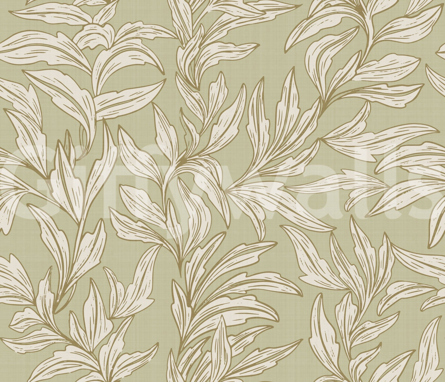 Serene Sage Botanical Wallpaper