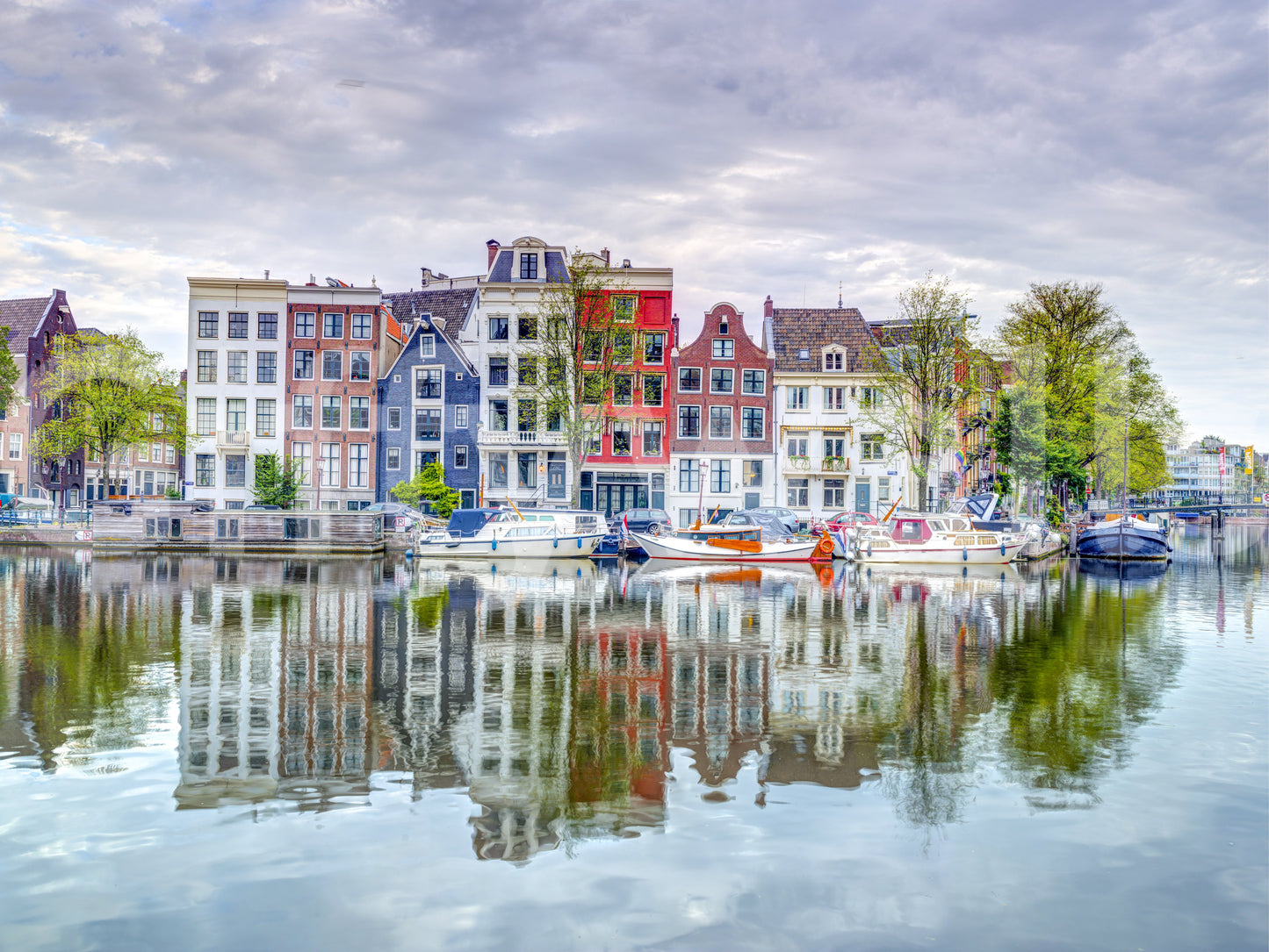 Serene Splendor of Amsterdam Reflections Wall Mural